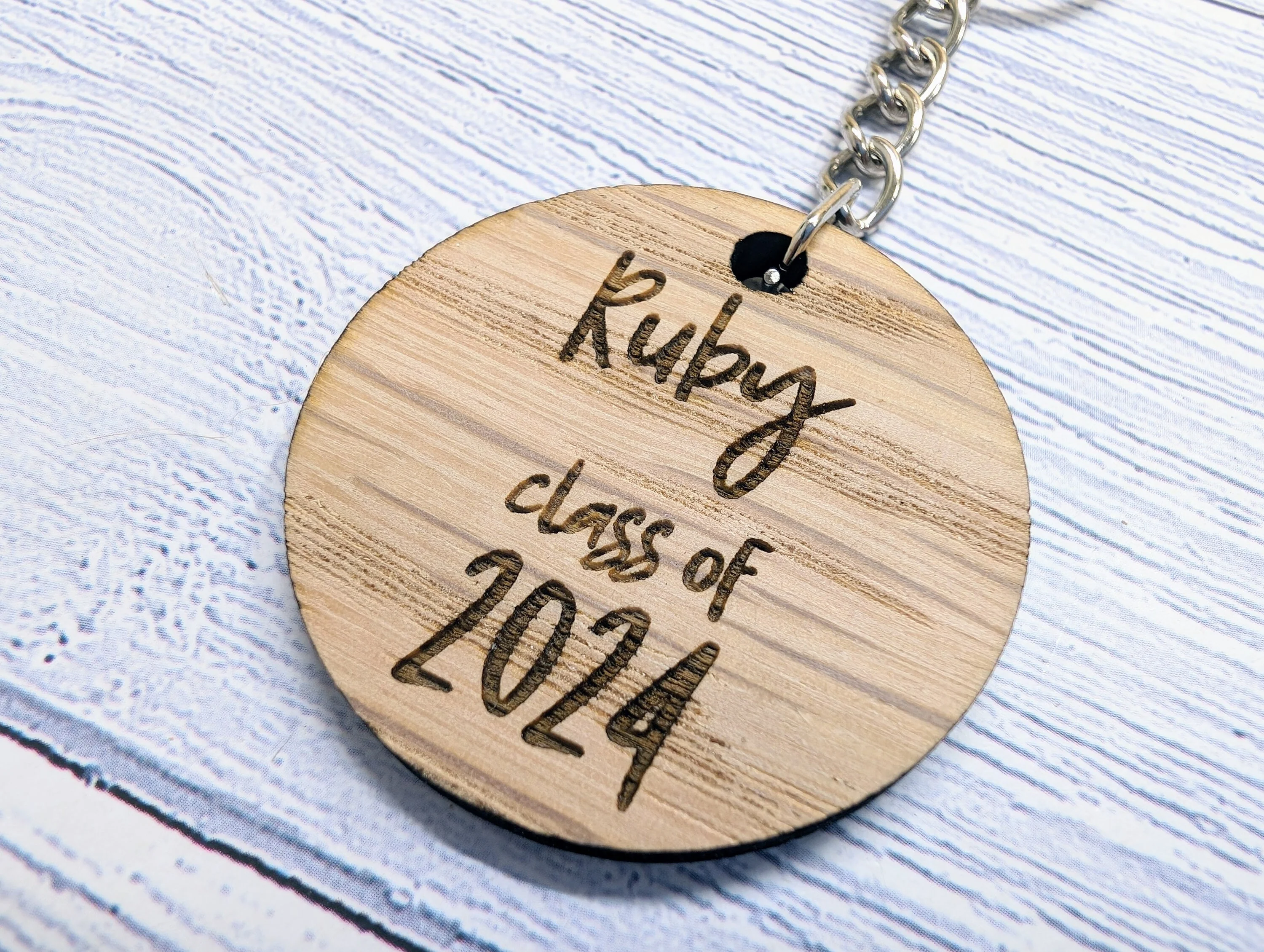 Personalised "Class of" Student Keyrings, Oak School Key Chains, Students Gifts | Gifts from Teacher, End of Term, End-of-Year, Custom Names - Image 3