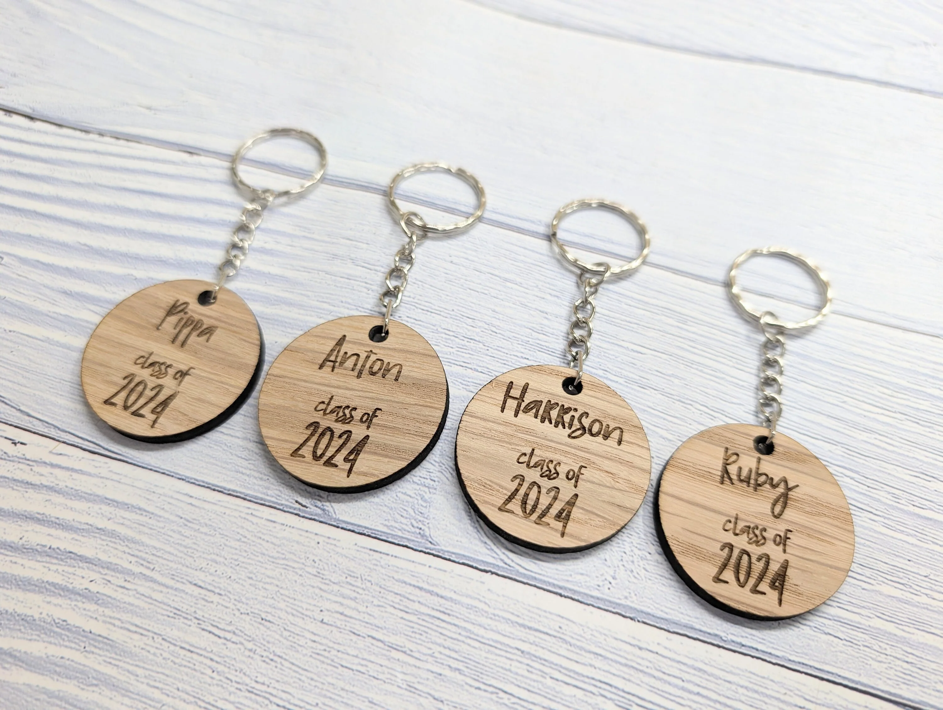 Personalised "Class of" Student Keyrings, Oak School Key Chains, Students Gifts | Gifts from Teacher, End of Term, End-of-Year, Custom Names - Image 6
