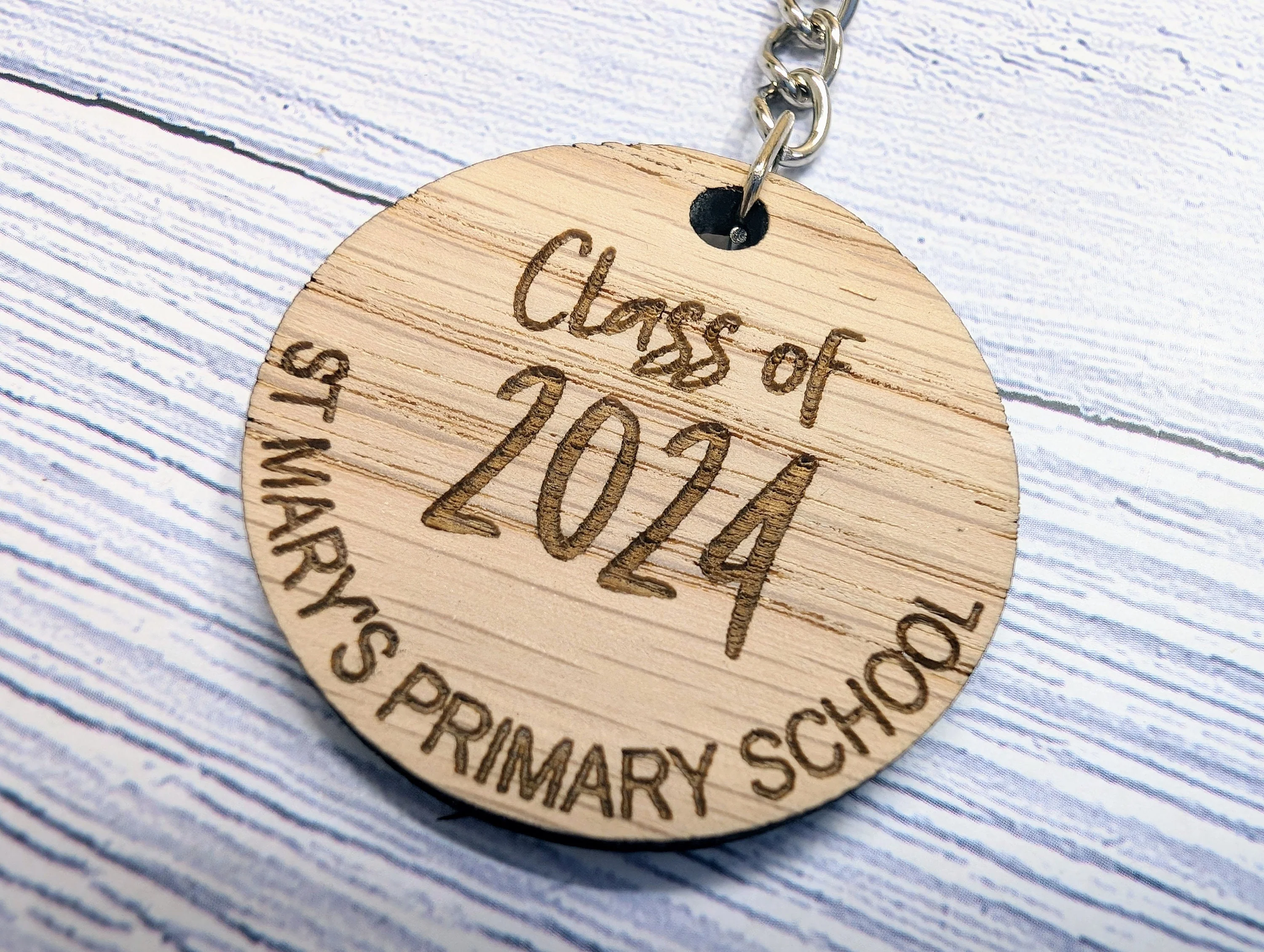 Personalised "Class of" Student Keyrings, School Name, Oak School Key Chains, Students Gifts | Gifts from Teacher, End of Term, End-of-Year - Image 3