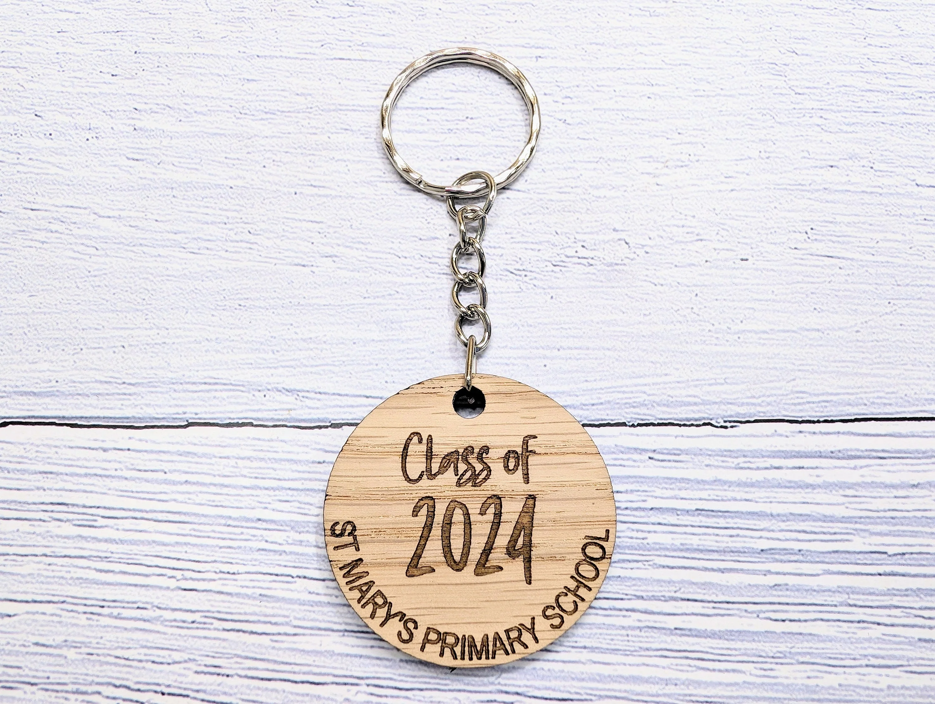 Personalised "Class of" Student Keyrings, School Name, Oak School Key Chains, Students Gifts | Gifts from Teacher, End of Term, End-of-Year - Image 4