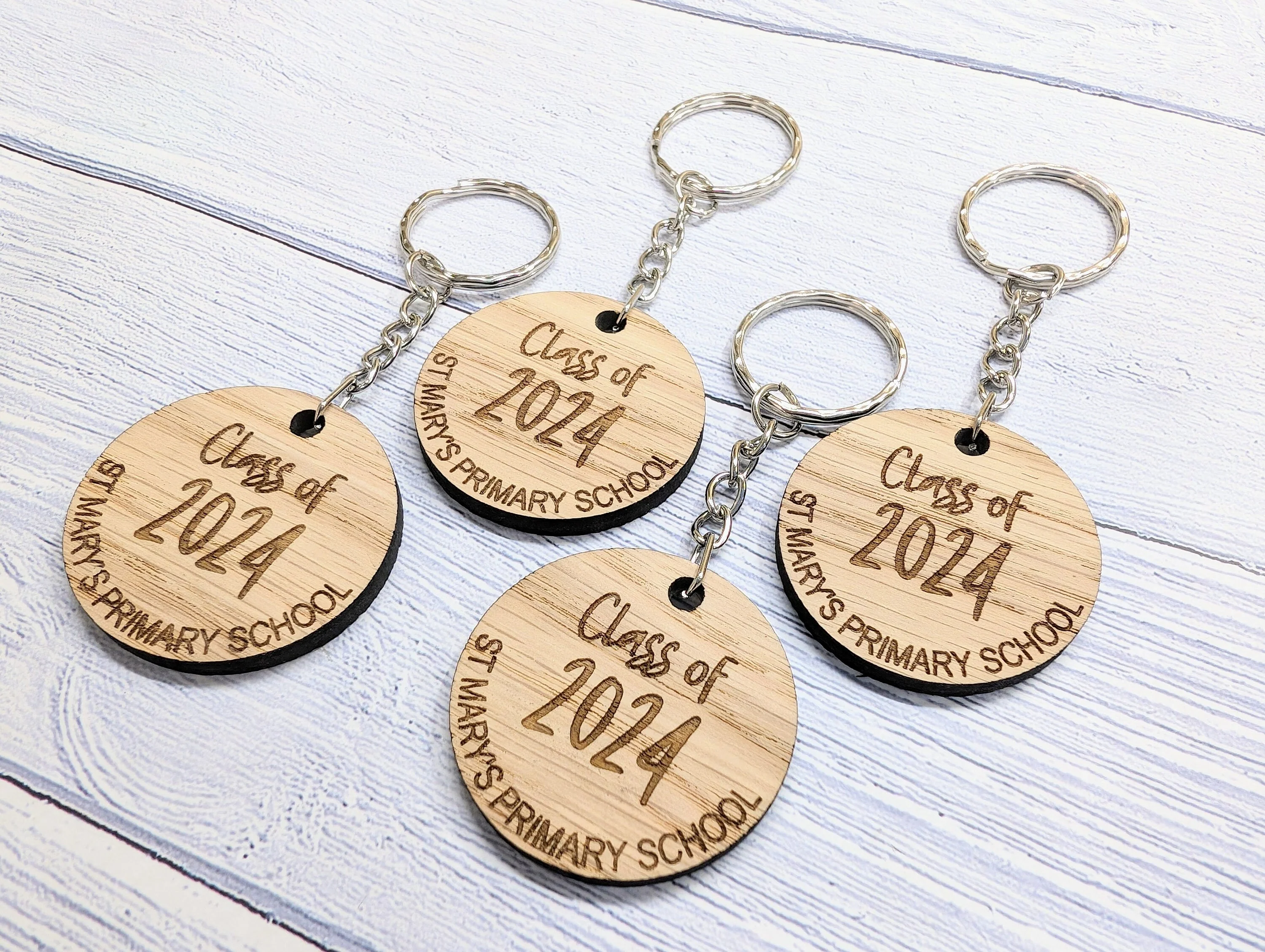 Personalised "Class of" Student Keyrings, School Name, Oak School Key Chains, Students Gifts | Gifts from Teacher, End of Term, End-of-Year - Image 5