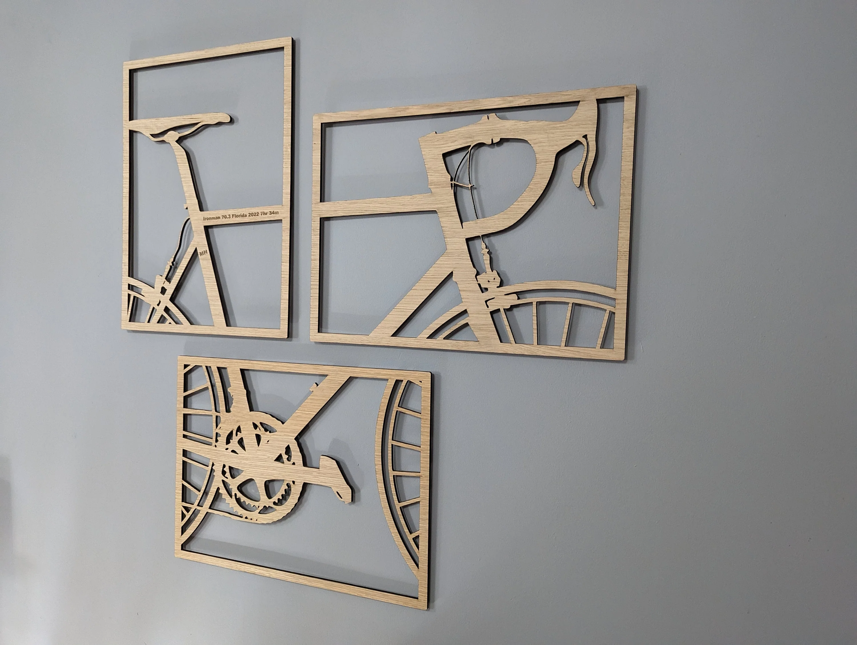 Personalised Cycling Wall Art, Wooden Bike Wall Art, Cyclist Wall Art, Personalised Wall Art - Image 10