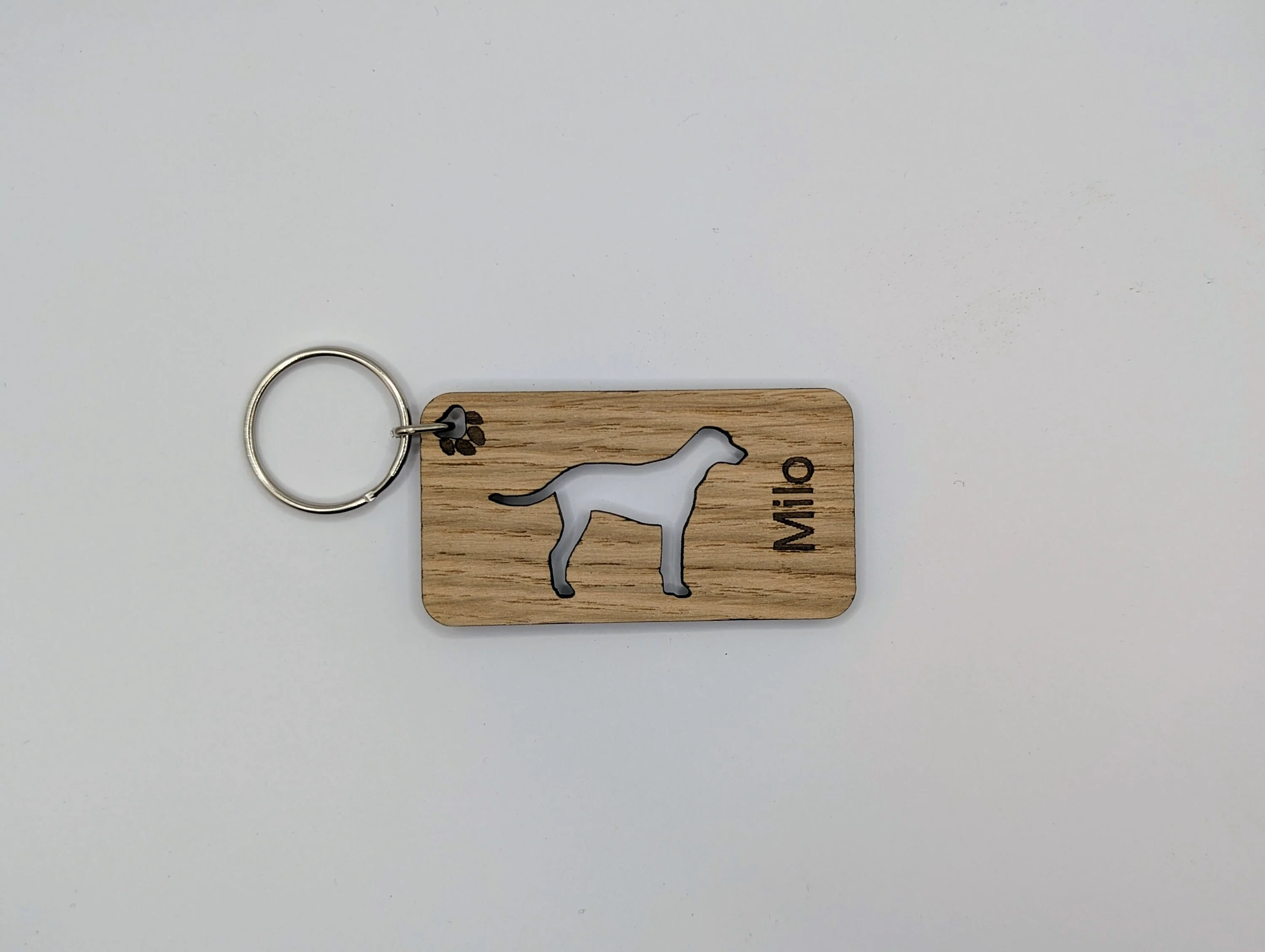 Personalised Dalmatian Wooden Keyring | Oak Dog Keychain | Gift For Dalmatian Parent | Doggy Key Tag Gift - Image 7