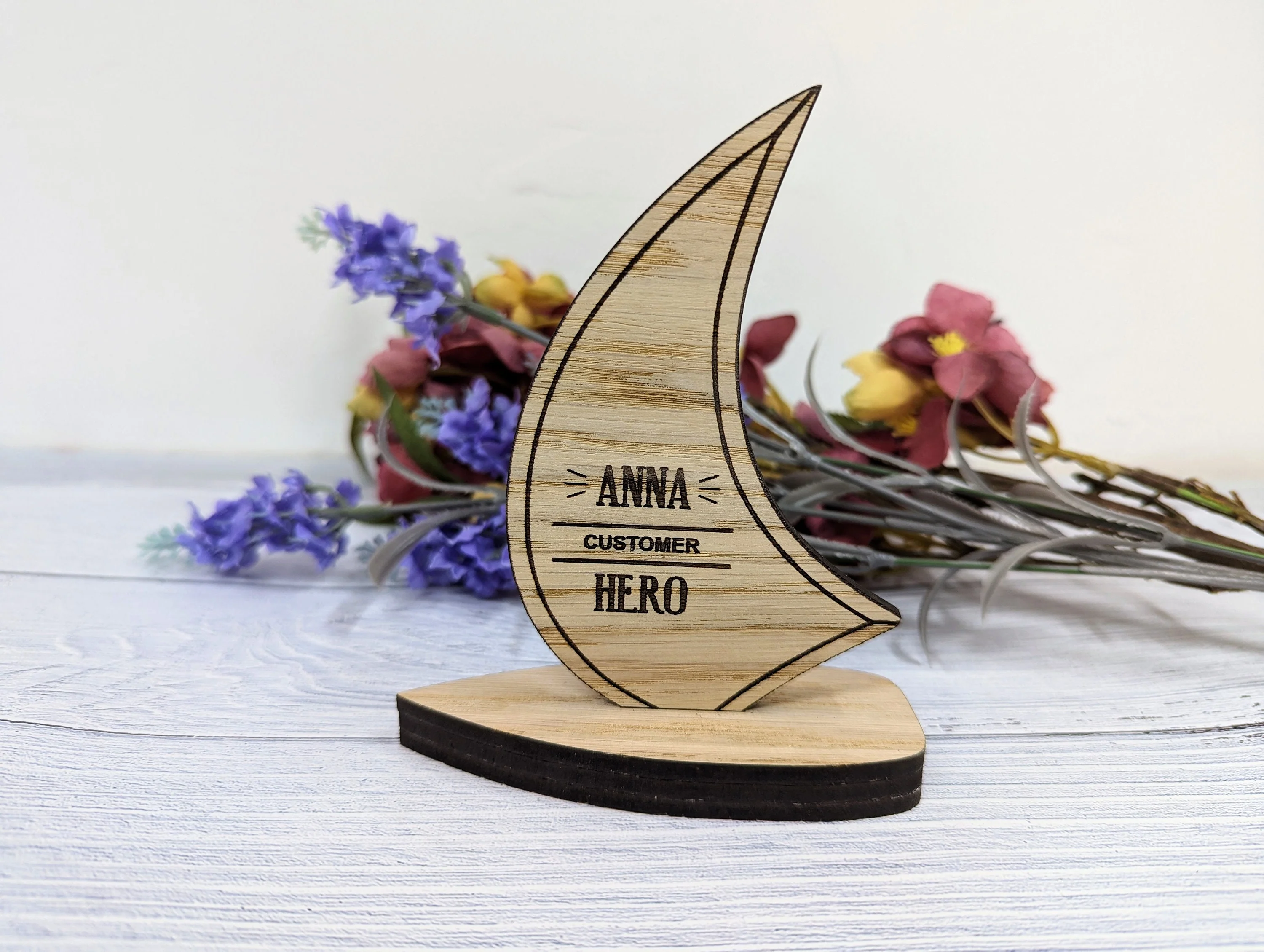 Personalised Employee Recognition Hero Trophy - Customise Your Hero! Add Your Logo - Image 3