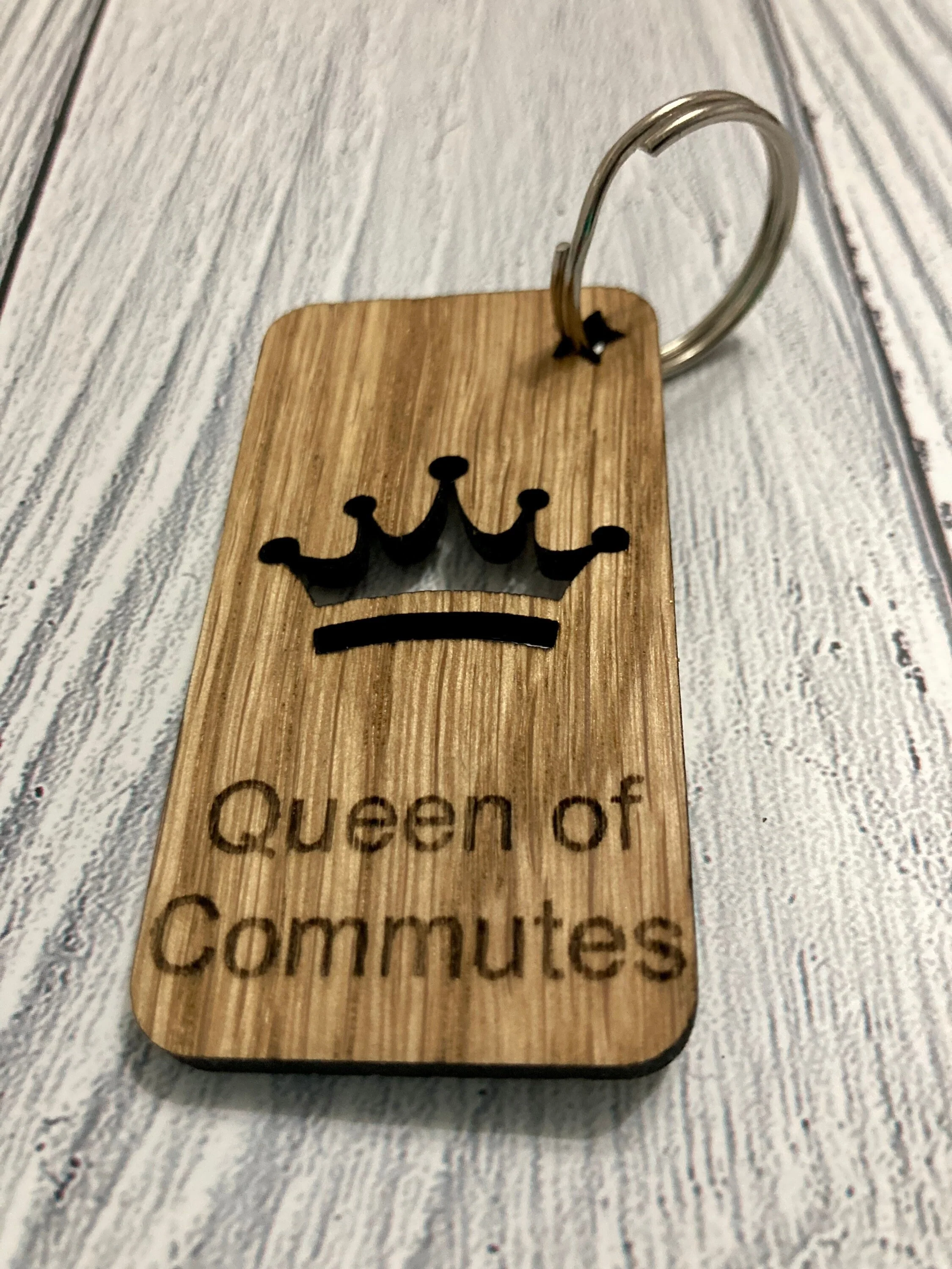Personalised Employee Recognition Keyrings, Engraved Wooden Staff Appreciation Keyring, Oak - Image 3