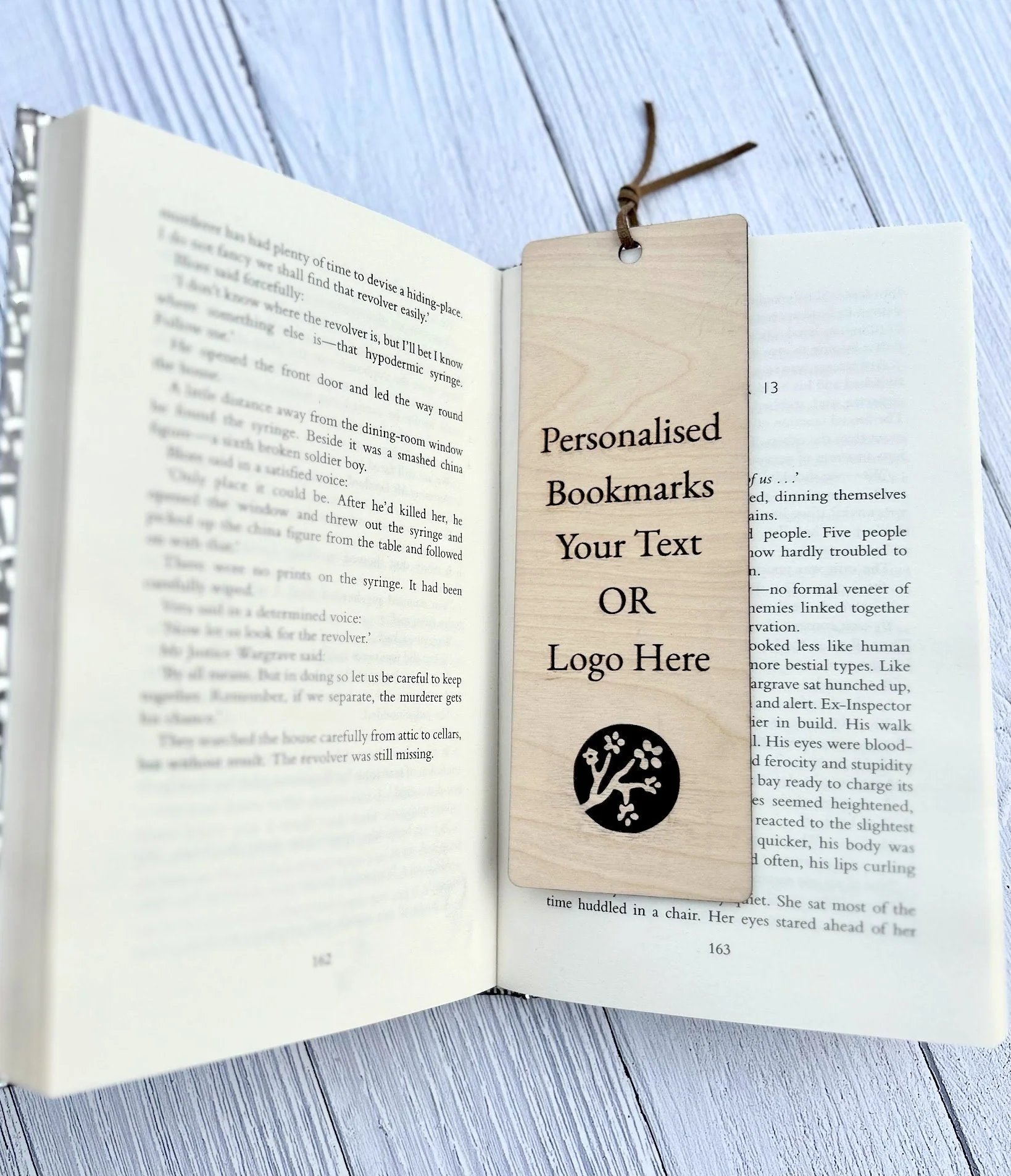Engraved Wooden Bookmark: Personalised Logo, Corporate Gift - Image 4