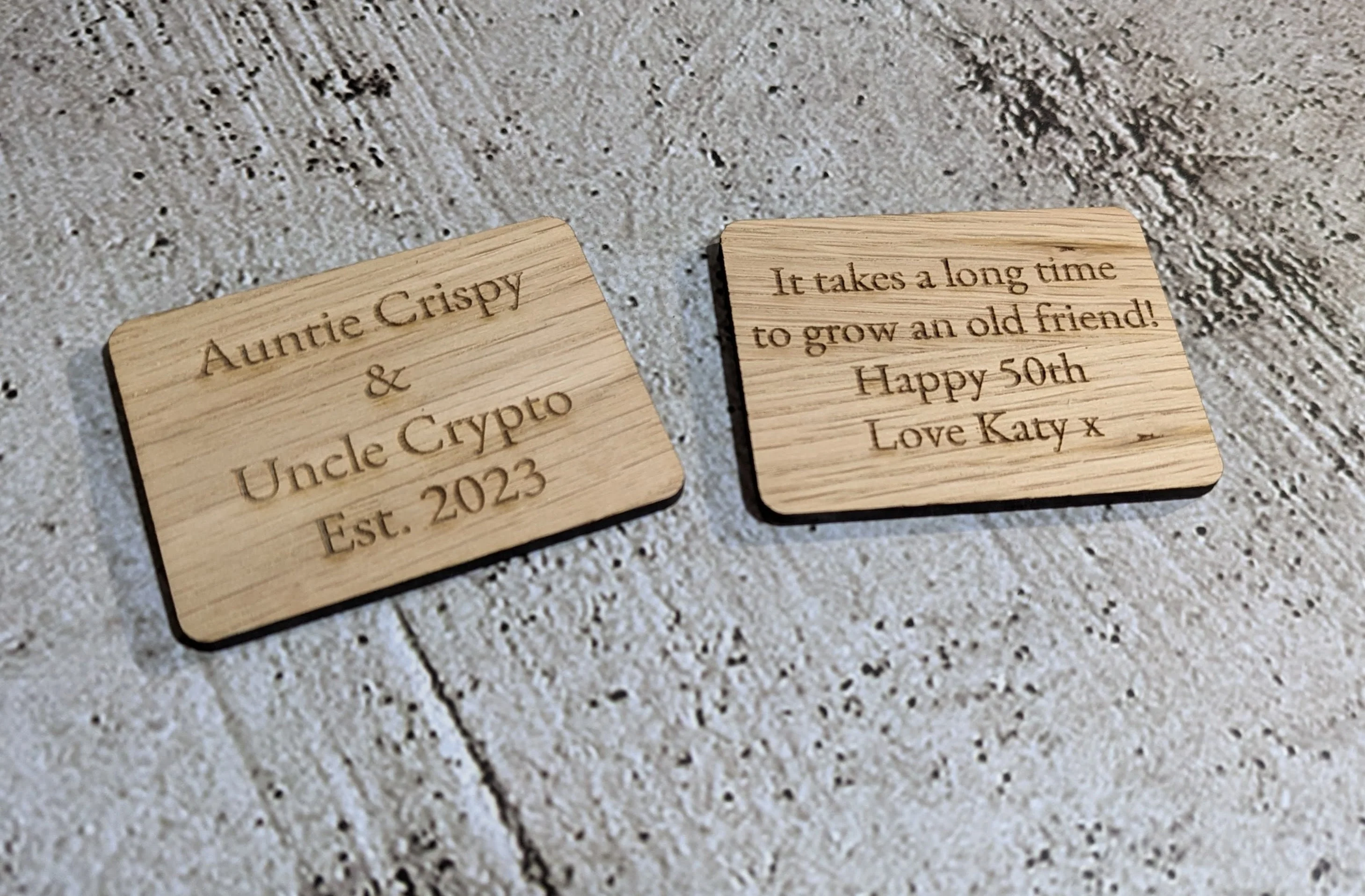 Personalised Oak Fridge Magnets: Engraved Wood, Custom Quote - Image 10