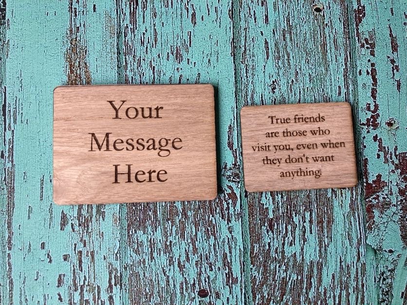 Personalised Oak Fridge Magnets: Engraved Wood, Custom Quote - Image 7