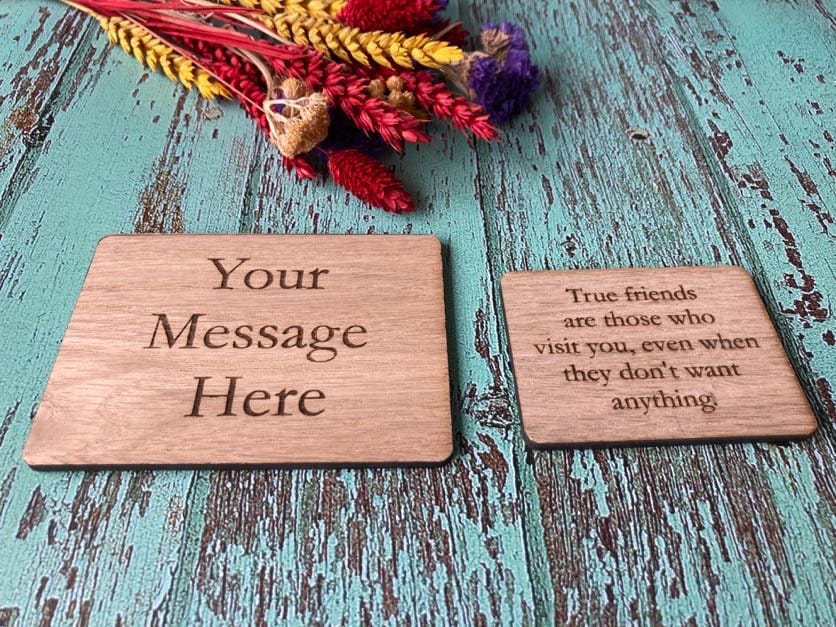 Personalised Oak Fridge Magnets: Engraved Wood, Custom Quote - Image 8