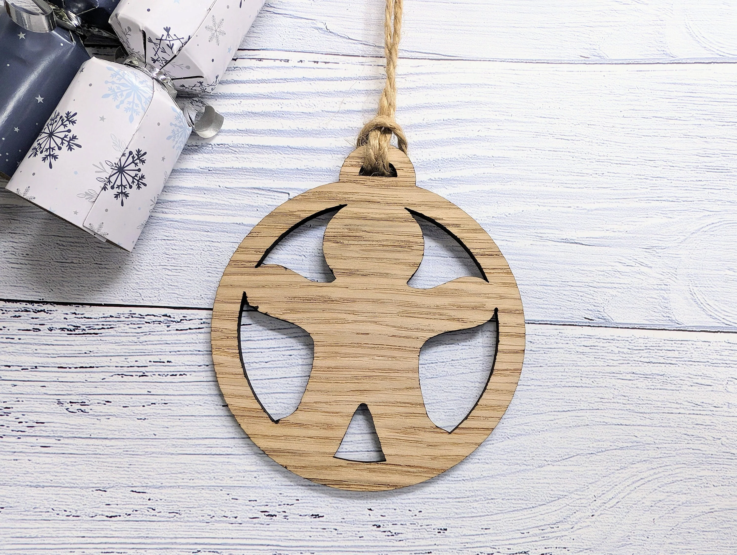 Personalised Gingerbread Man Christmas Bauble - Handcrafted Wooden Ornament with Child's Name - Image 9