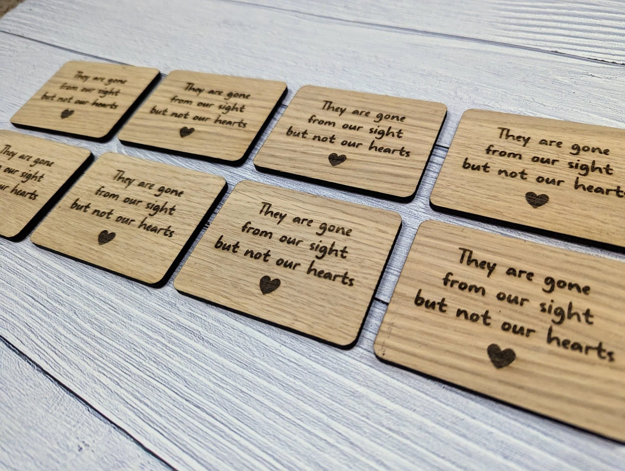 Personalised “In Memory” Fridge Magnets, Magnetic Wooden Memory Plaque with Love Infinity Symbol - Image 3