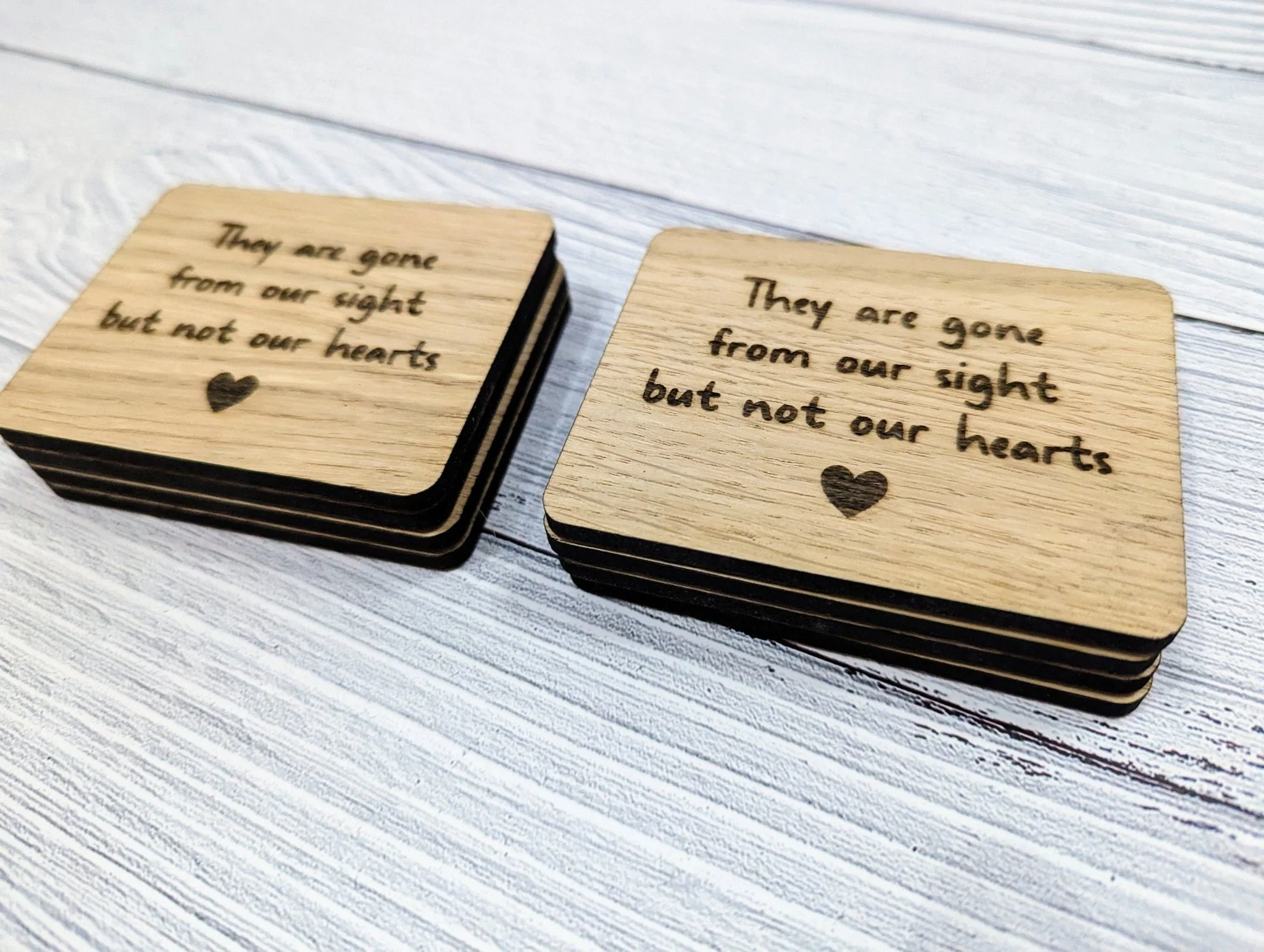 Personalised “In Memory” Fridge Magnets, Magnetic Wooden Memory Plaque with Love Infinity Symbol - Image 5