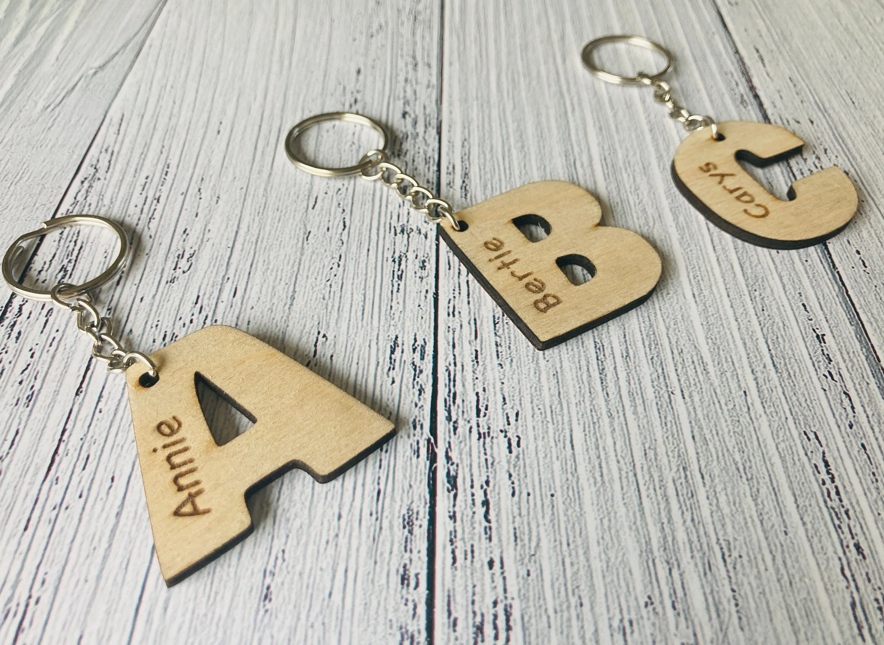 Personalised Keyrings, Alphabet Keyrings, Alphabet Gifts