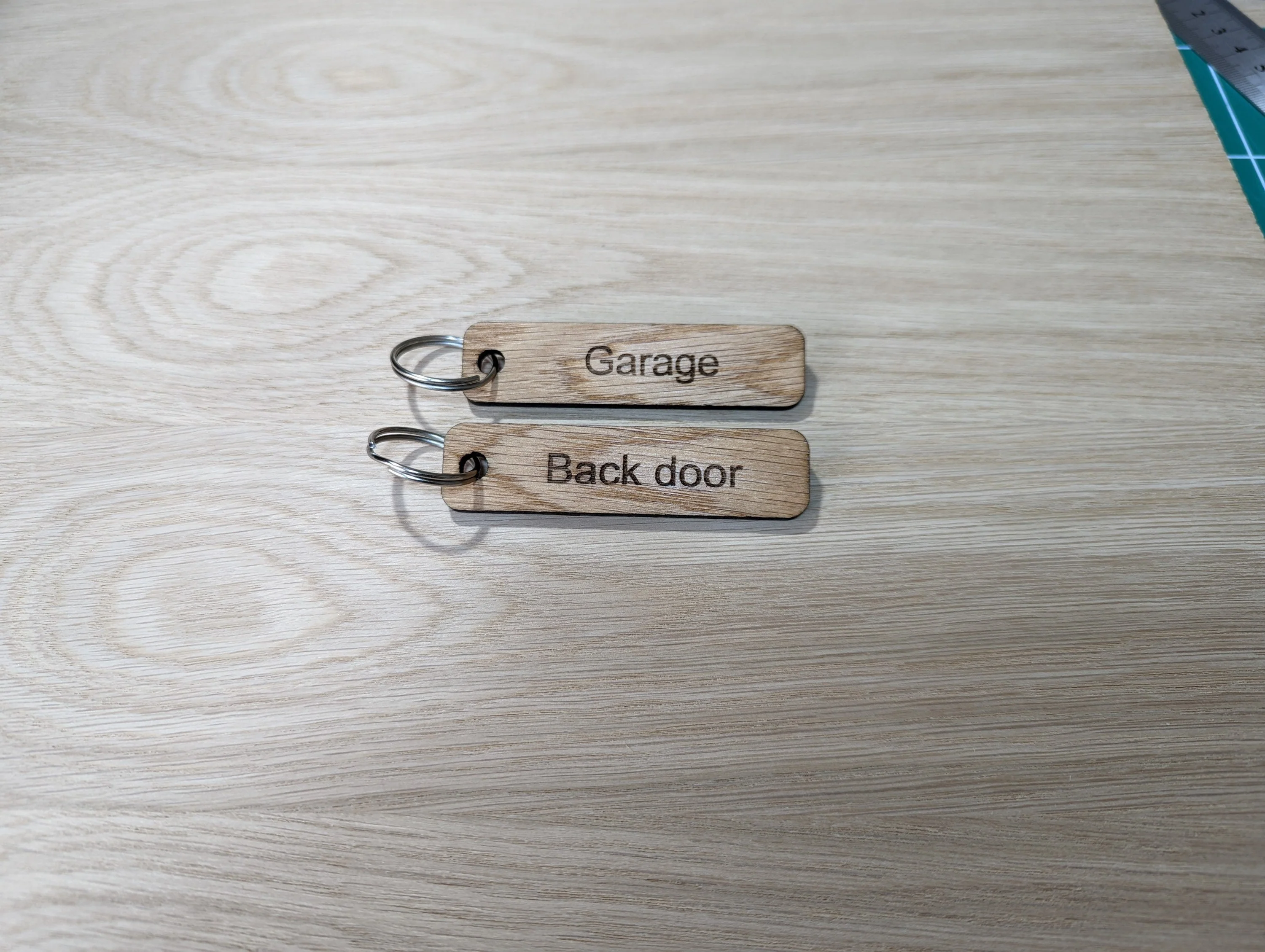 Personalised Keyrings | Custom Keyfobs | Wooden Keyring | Oak Wood | Hotel Keyring - Image 6