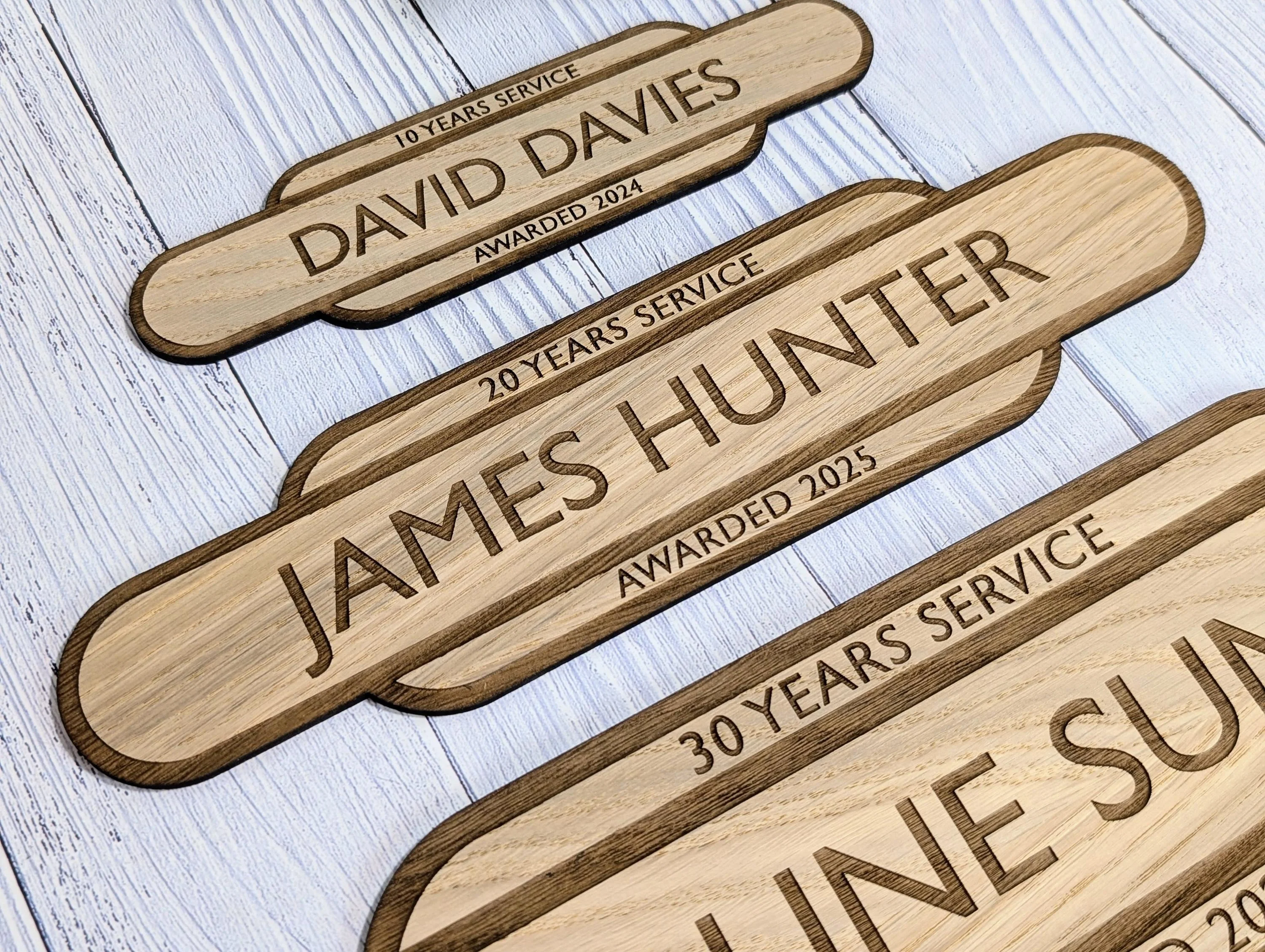 Personalised Long Service Award - Railway Station Themed Sign - British Rail - Oak MDF - Custom Text, 4 Sizes - Eco-Friendly, Train Style - Image 4