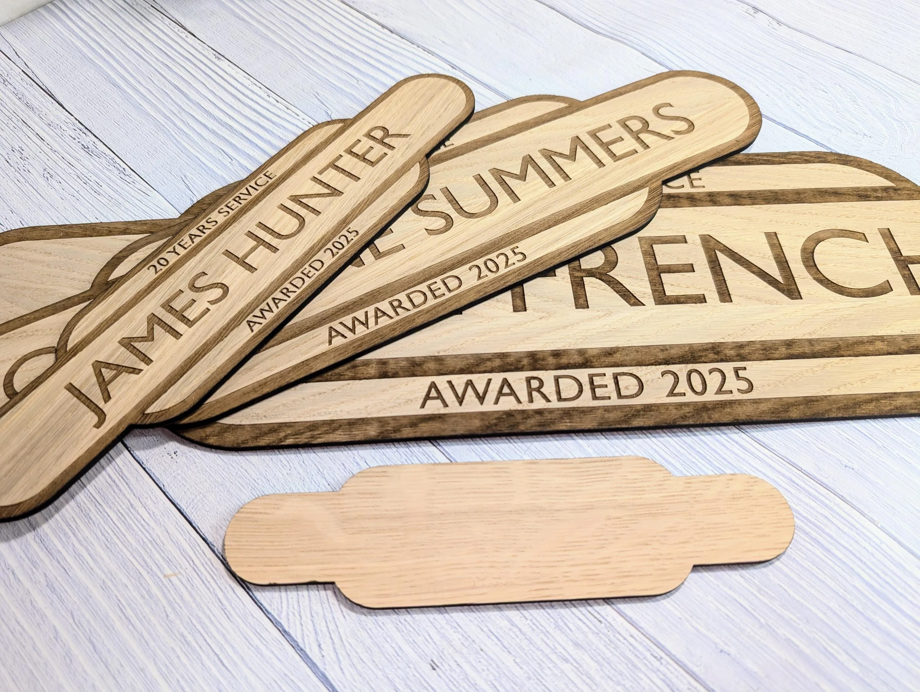 Personalised Long Service Award - Railway Station Themed Sign - British Rail - Oak MDF - Custom Text, 4 Sizes - Eco-Friendly, Train Style - Image 7
