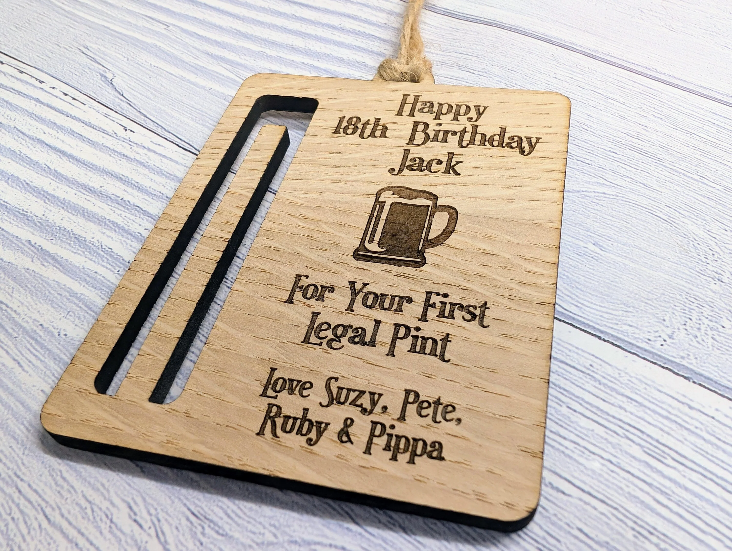 Personalised Money Holder Keepsake | Engraved Wooden Token for Special Occasions | Oak Veneer | Unique 18th Birthday Gift, 21st Birthday - Image 4