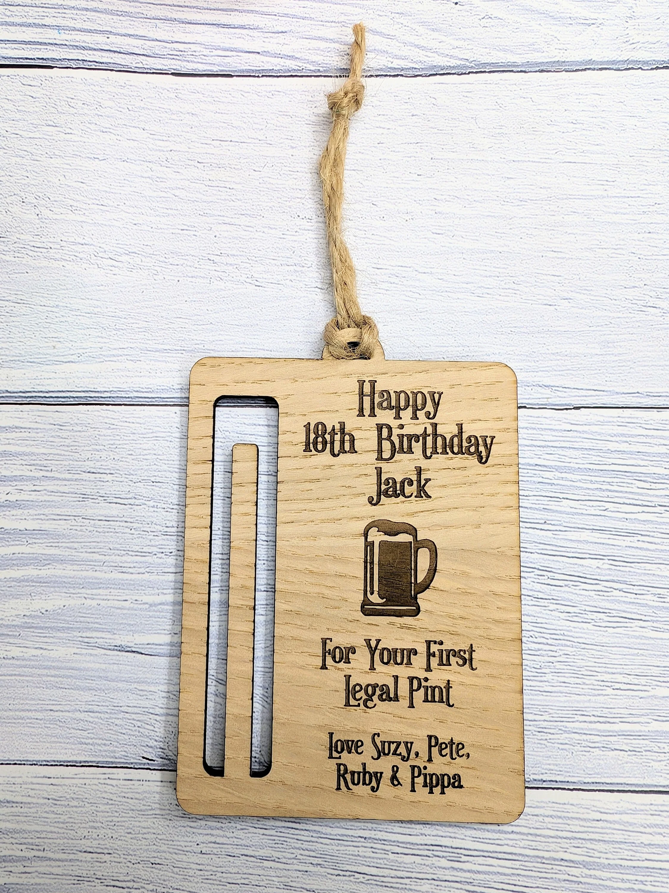 Personalised Money Holder Keepsake | Engraved Wooden Token for Special Occasions | Oak Veneer | Unique 18th Birthday Gift, 21st Birthday - Image 5