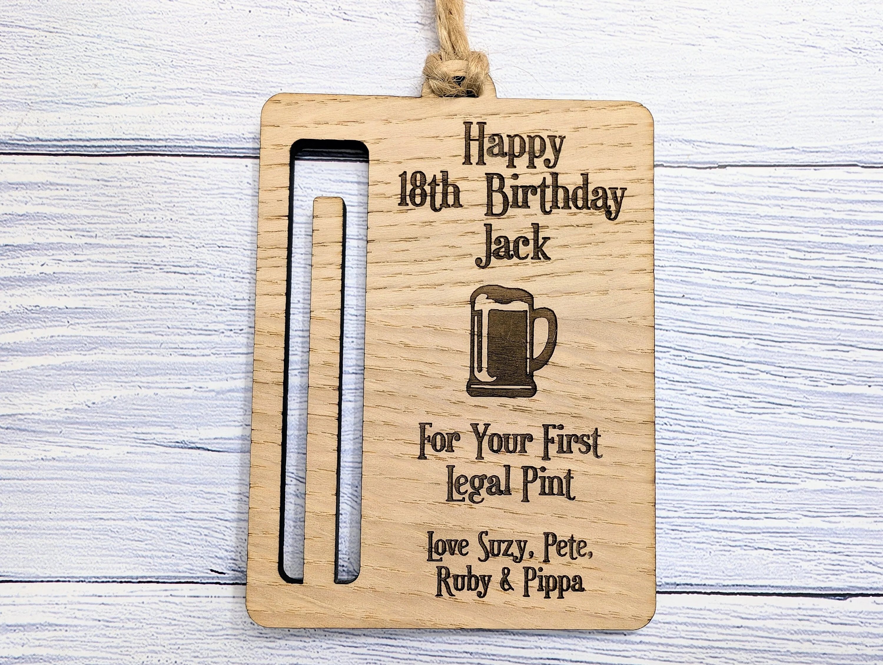 Personalised Money Holder Keepsake | Engraved Wooden Token for Special Occasions | Oak Veneer | Unique 18th Birthday Gift, 21st Birthday - Image 6
