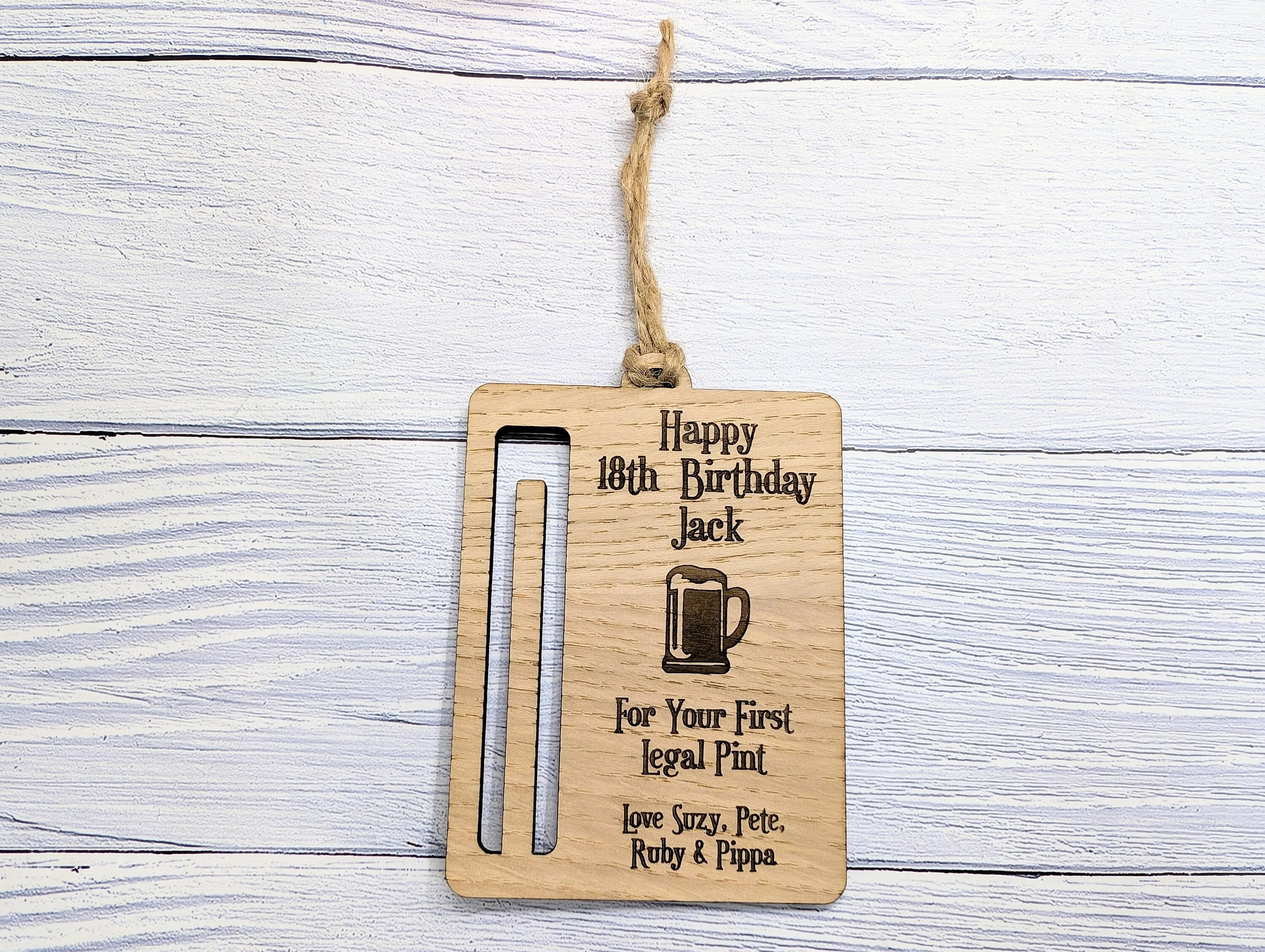 Personalised Money Holder Keepsake | Engraved Wooden Token for Special Occasions | Oak Veneer | Unique 18th Birthday Gift, 21st Birthday - Image 8