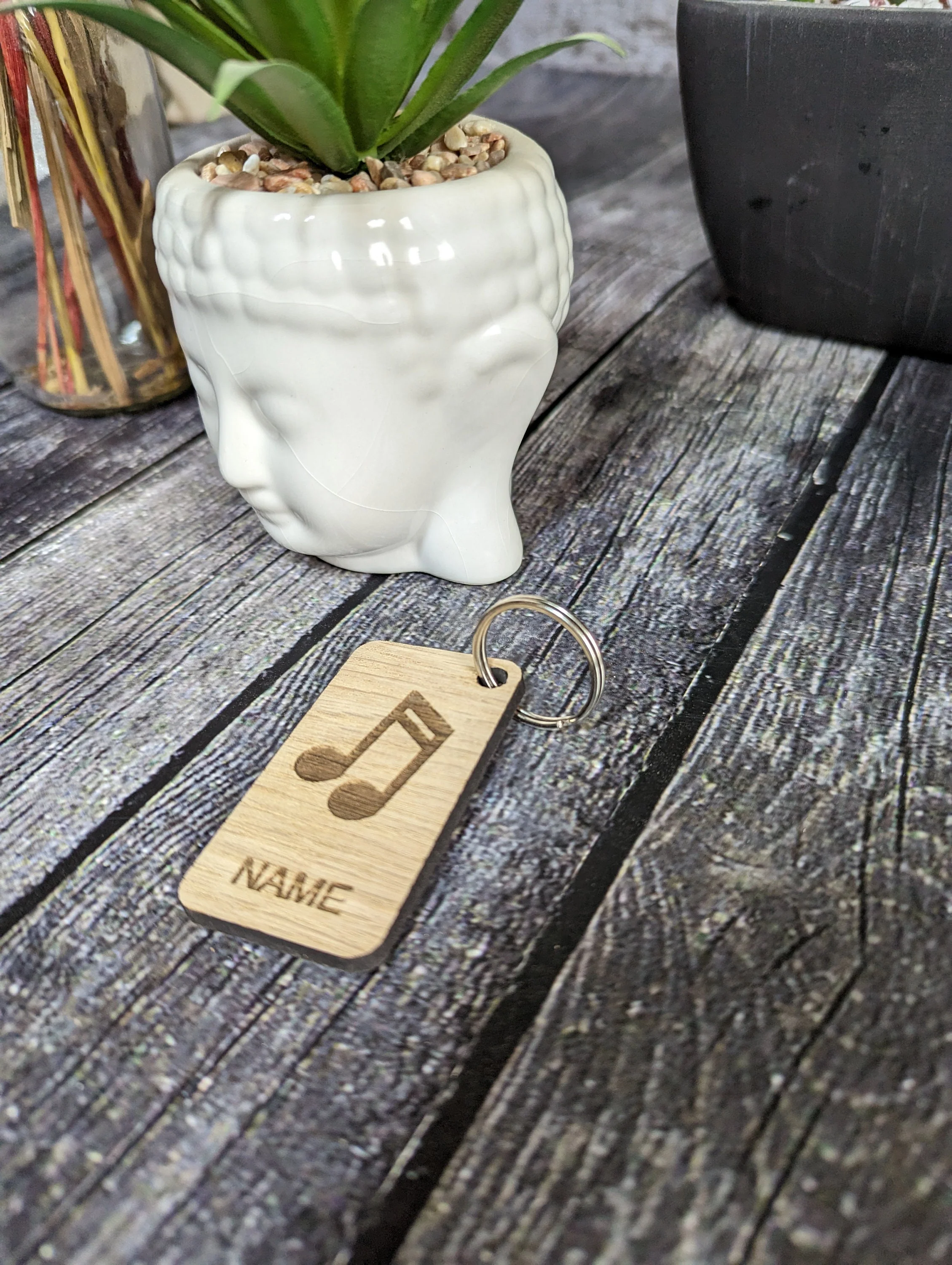Personalised Musician Keyrings, Engraved Wooden Musician Keyring, Musician Gift, Guitar Piano Violin Drums Saxophone - Image 3