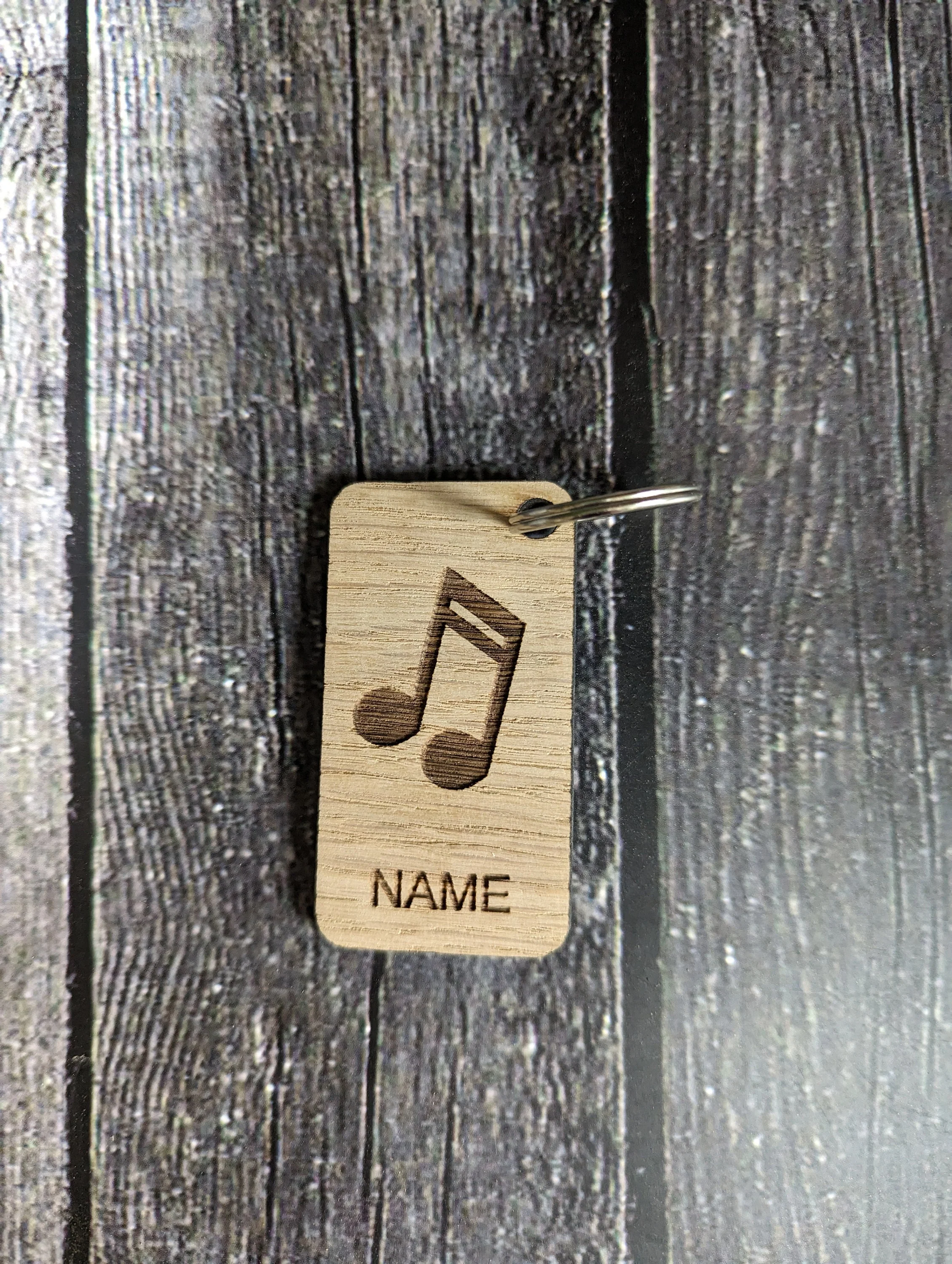 Personalised Musician Keyrings, Engraved Wooden Musician Keyring, Musician Gift, Guitar Piano Violin Drums Saxophone - Image 4
