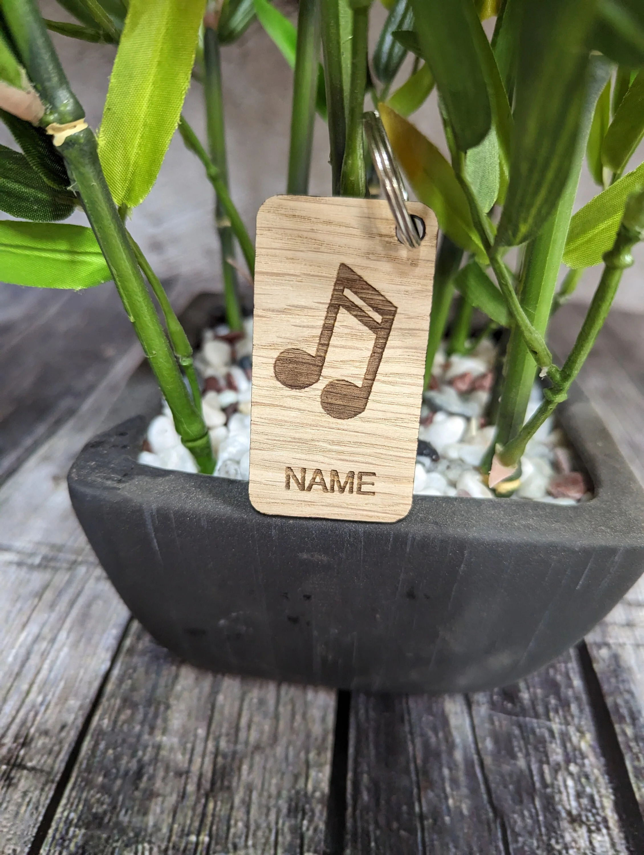Personalised Musician Keyrings, Engraved Wooden Musician Keyring, Musician Gift, Guitar Piano Violin Drums Saxophone - Image 6