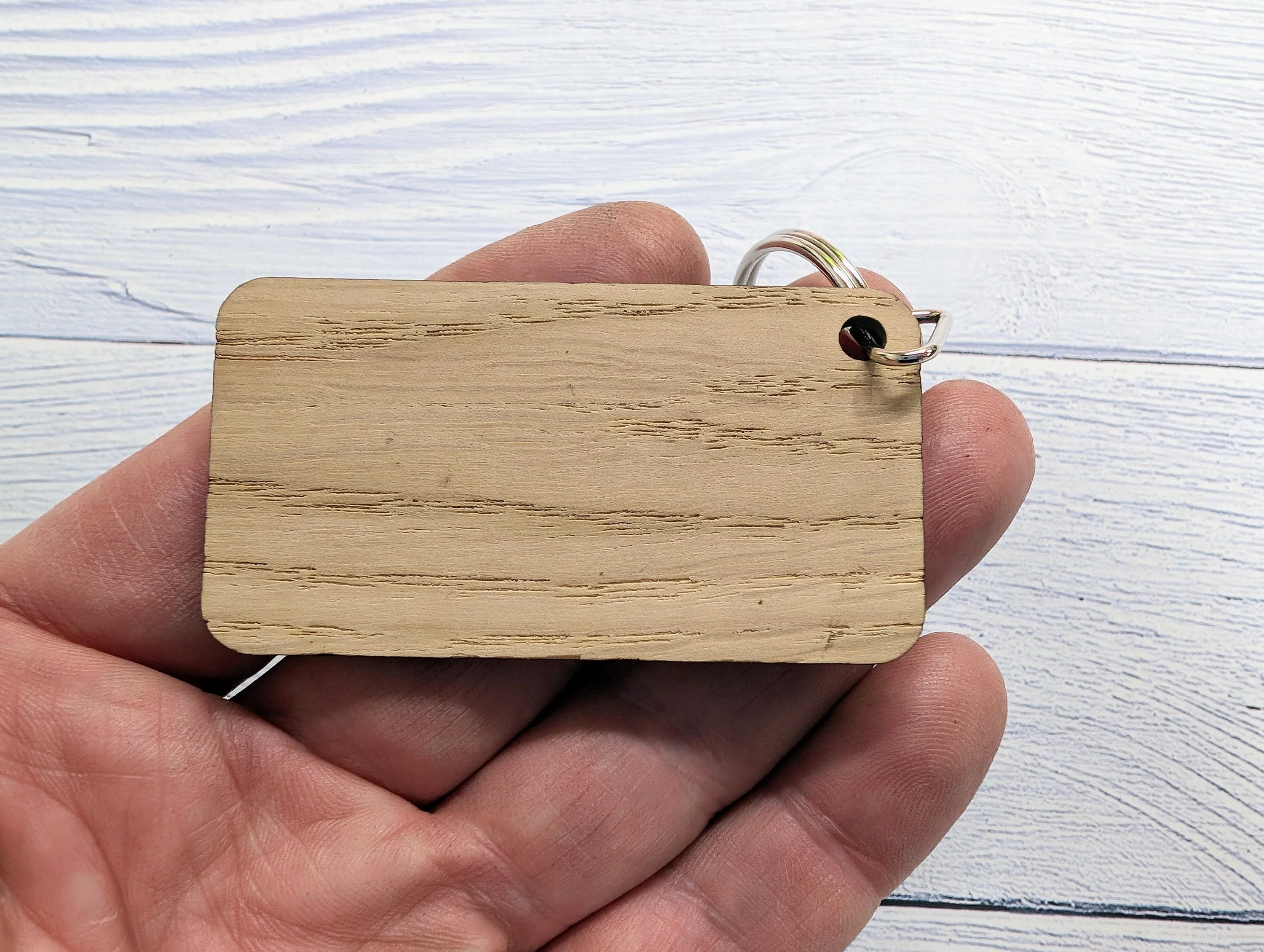 Personalised New Home Keyrings - Oak Veneer - Custom New Homeowner Keyrings, 65mm x 35mm, Perfect Housewarming Gift, First Home, Moving In - Image 7