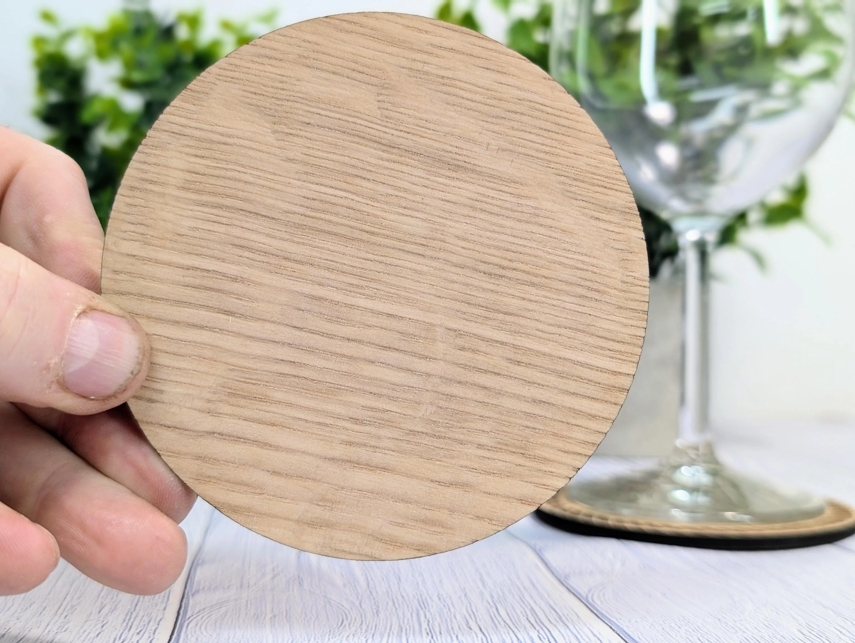 Personalised Oak Coasters with Rope Border – Custom Boat Name, Nautical Gift, Eco-Friendly Gift, Sustainable Craft, Round 100mm Diameter - Image 3