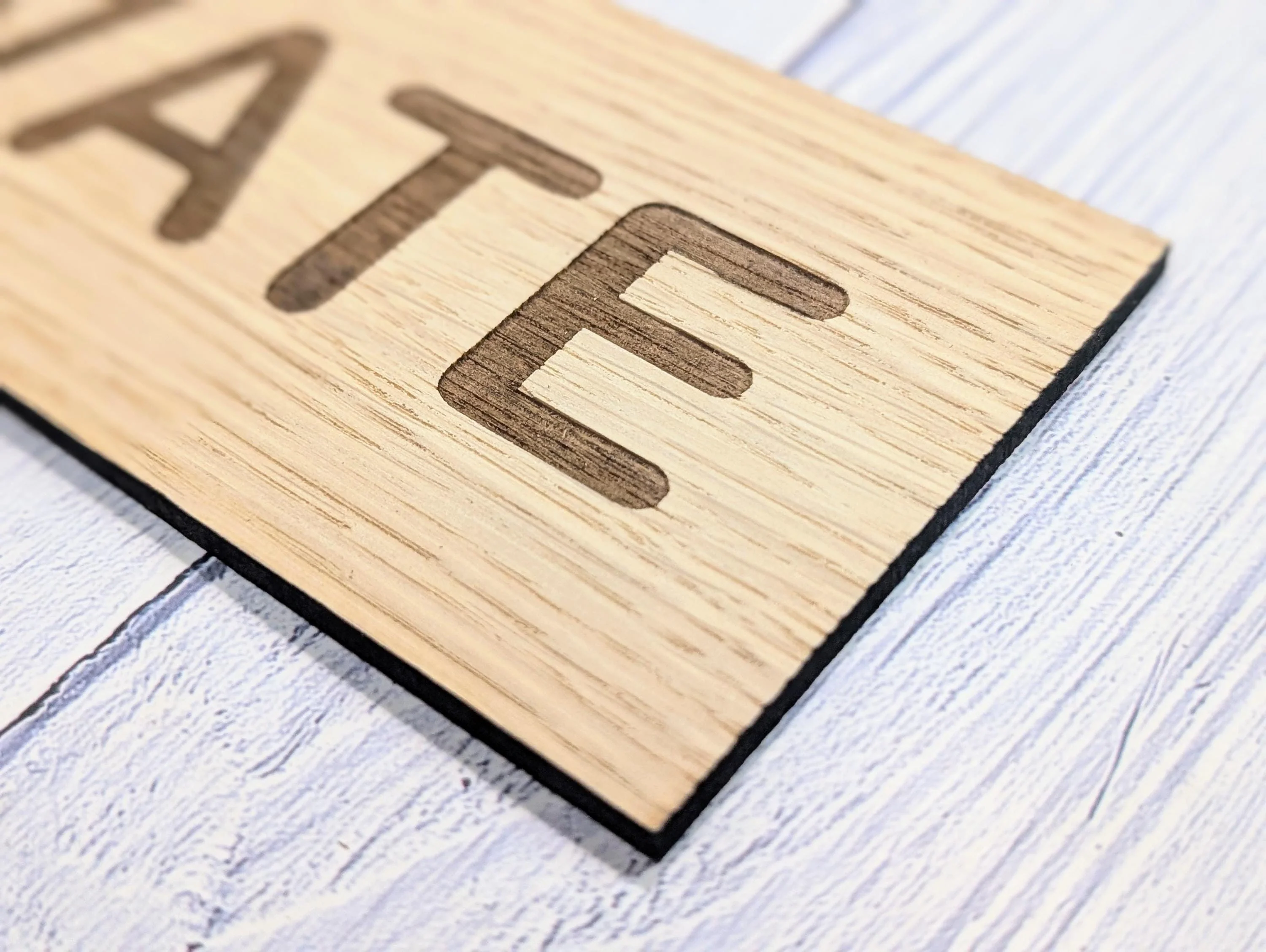 Personalised Oak Door Sign – Private or Custom Text | Wooden Wall Plaque for Home, Office or Studio | 4 Sizes – Eco Friendly - Image 9