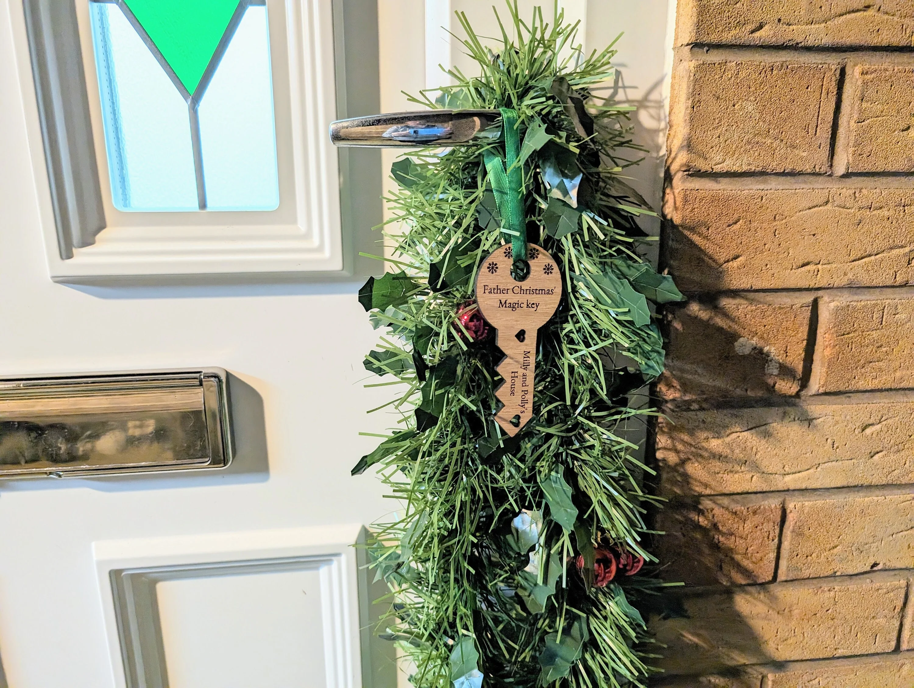 Personalised Oak Father Christmas Magic Key - Custom Kids' Names, Festive Decor - Image 5