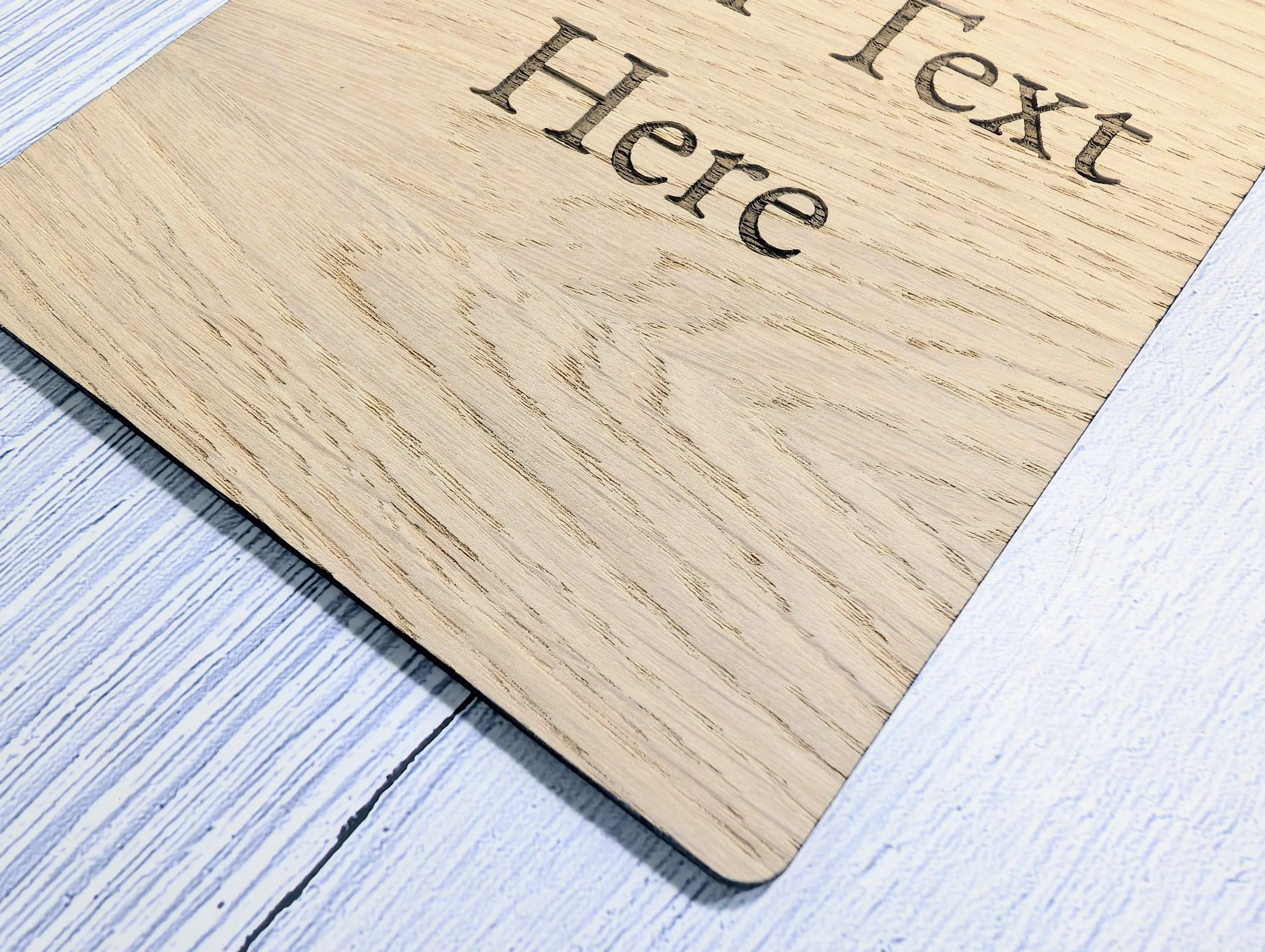 Personalised Oak Sign – Custom Text Portrait Plaque – Wooden Business or Home Sign – Freestanding or Stick-On Display - Image 7