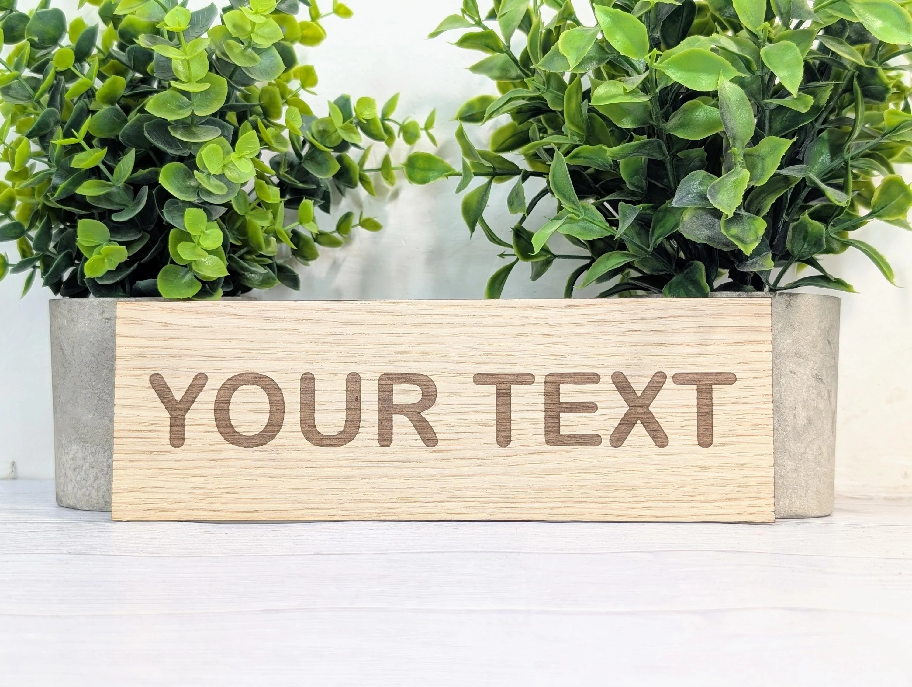Personalised Oak Veneer Door Sign – Personalised with Custom Text | Wooden Wall Plaque for Office, Home or Study – 4 Sizes - Image 2