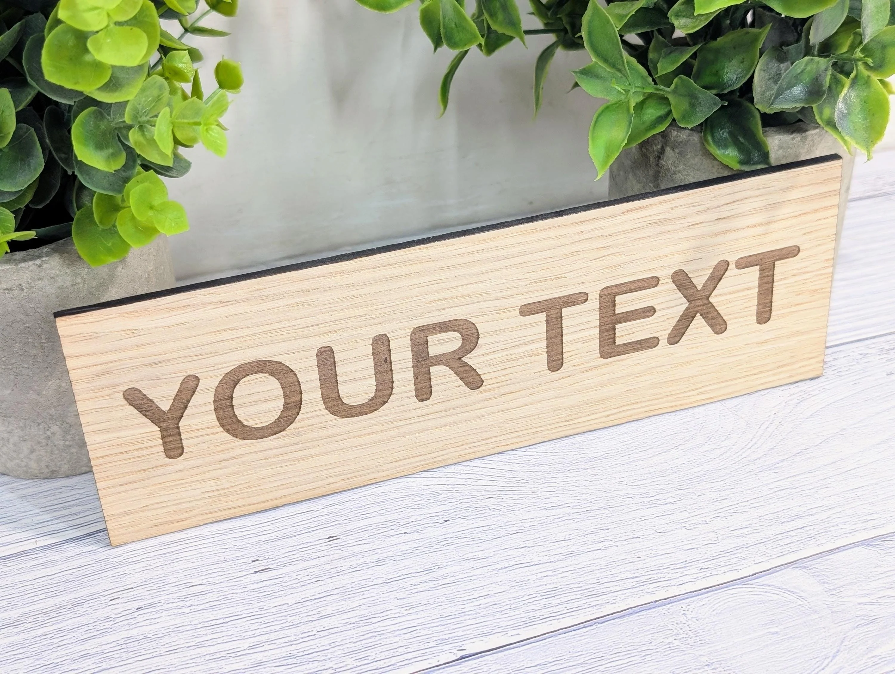Personalised Oak Veneer Door Sign – Personalised with Custom Text | Wooden Wall Plaque for Office, Home or Study – 4 Sizes - Image 3