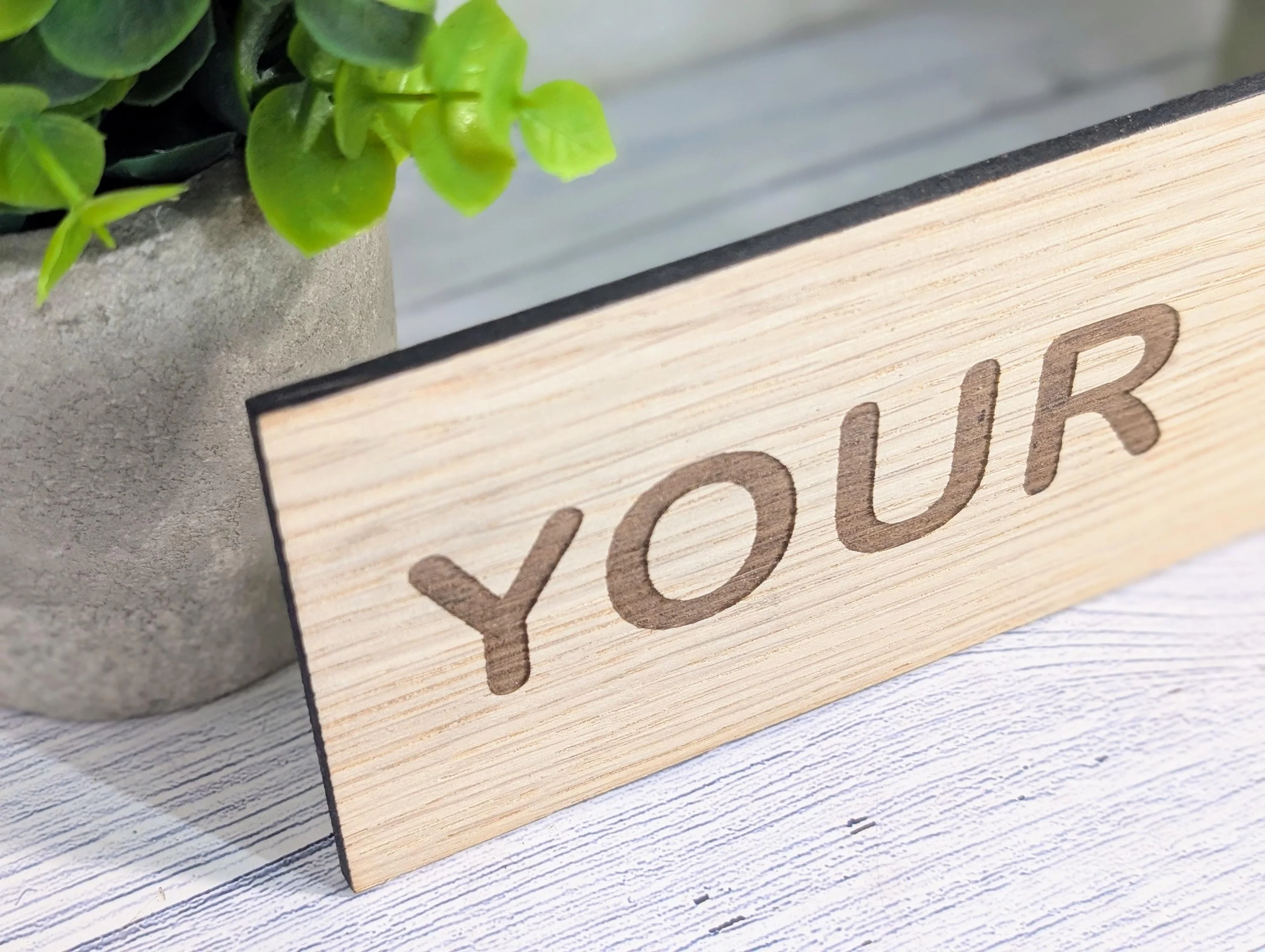 Personalised Oak Veneer Door Sign – Personalised with Custom Text | Wooden Wall Plaque for Office, Home or Study – 4 Sizes - Image 4