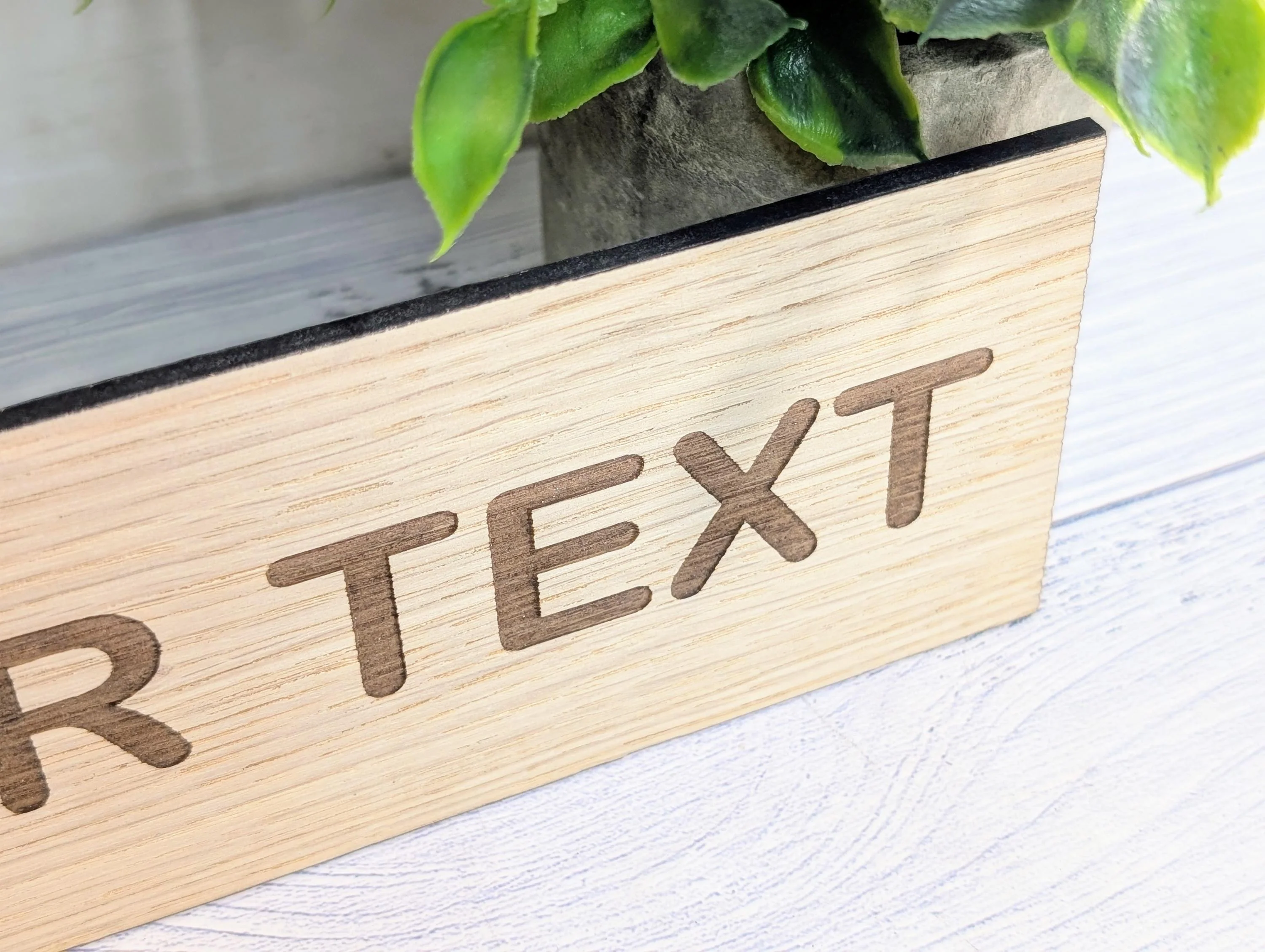Personalised Oak Veneer Door Sign – Personalised with Custom Text | Wooden Wall Plaque for Office, Home or Study – 4 Sizes - Image 5