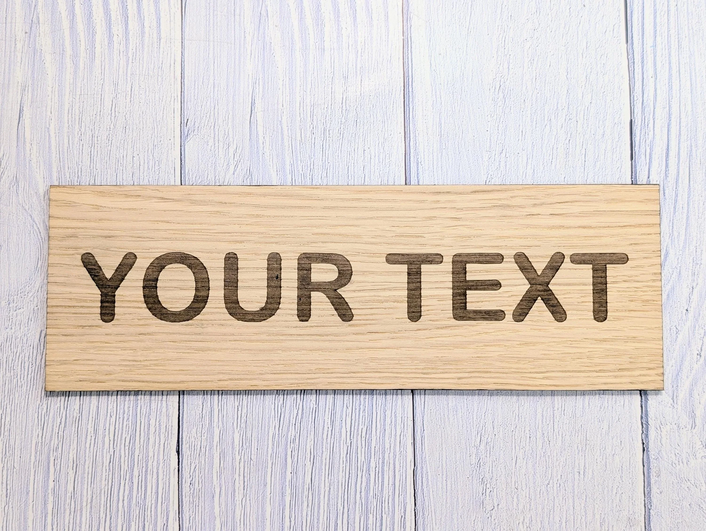 Personalised Oak Veneer Door Sign – Personalised with Custom Text | Wooden Wall Plaque for Office, Home or Study – 4 Sizes - Image 6
