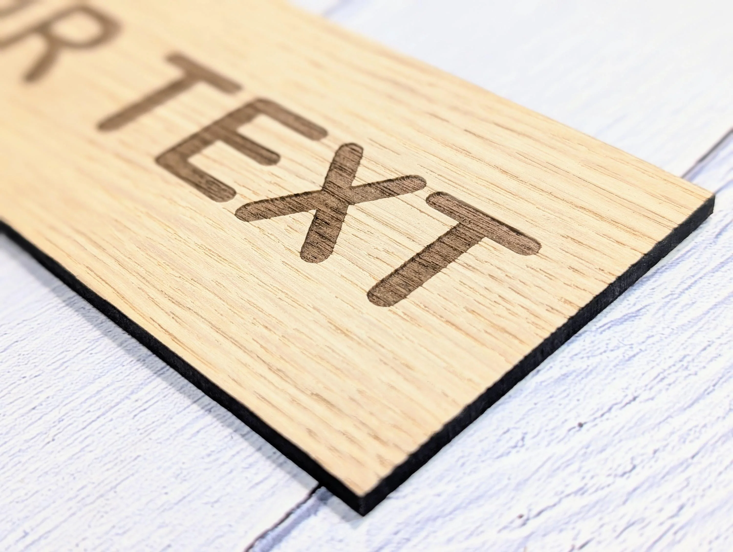 Personalised Oak Veneer Door Sign – Personalised with Custom Text | Wooden Wall Plaque for Office, Home or Study – 4 Sizes - Image 9