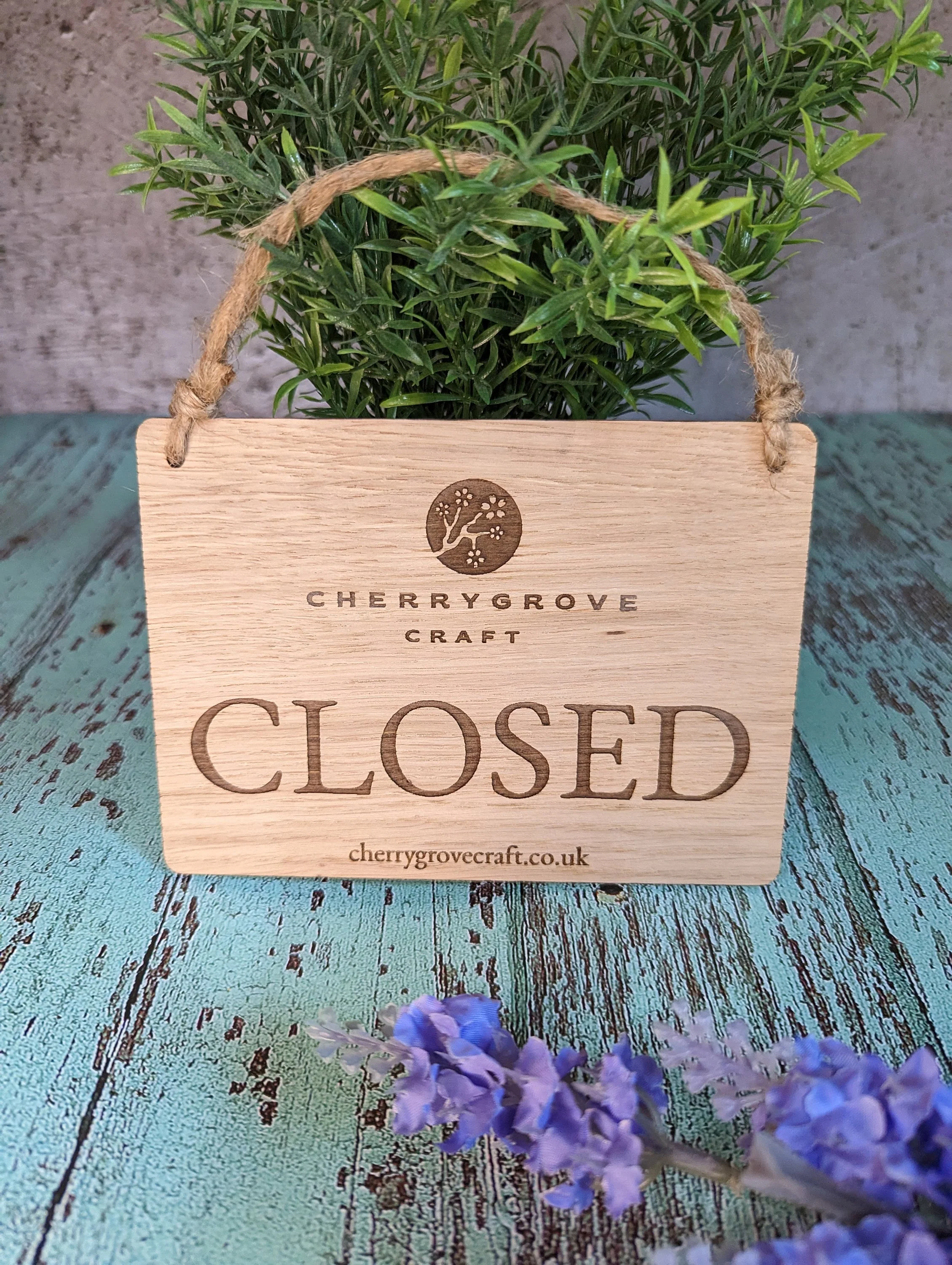 Personalised Wooden Open Closed Sign for Shops and Businesses - Image 2
