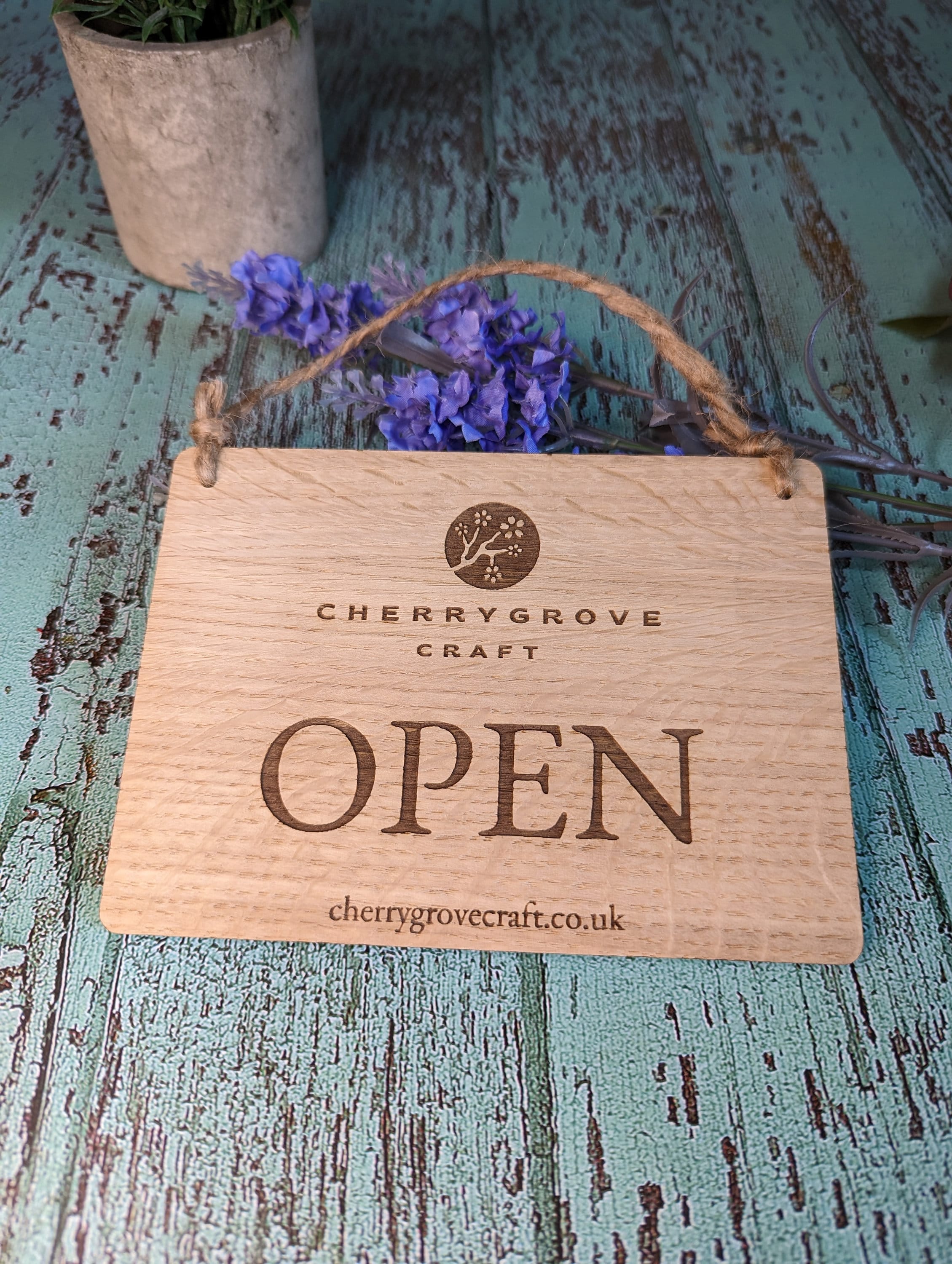 Personalised Wooden Open Closed Sign for Shops and Businesses - Image 4