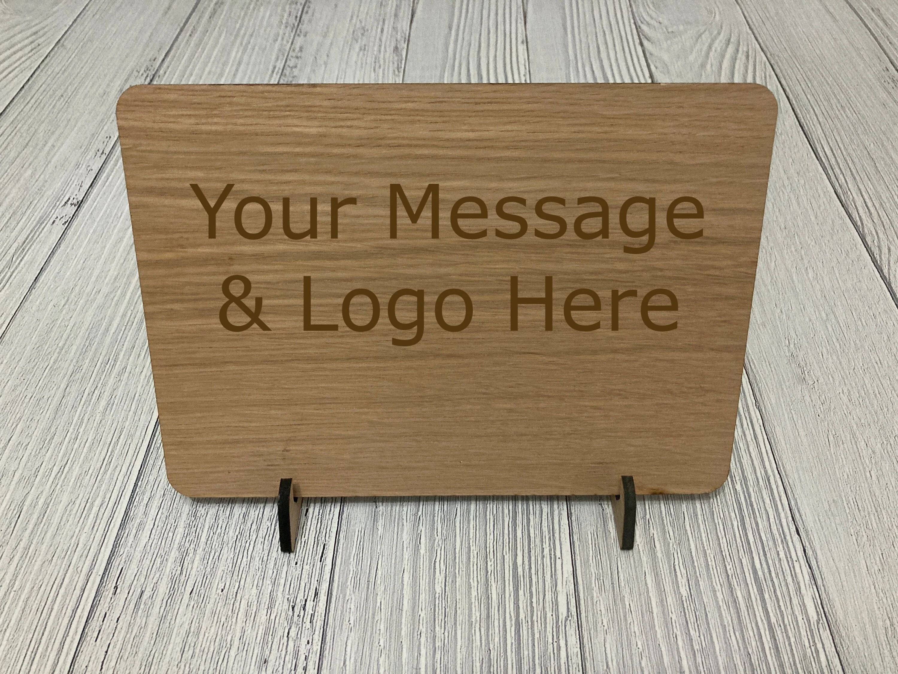 Personalised "Opening Hours" Wooden Sign with Optional Stand | Freestanding Sign | Bulk | Oak - Image 7