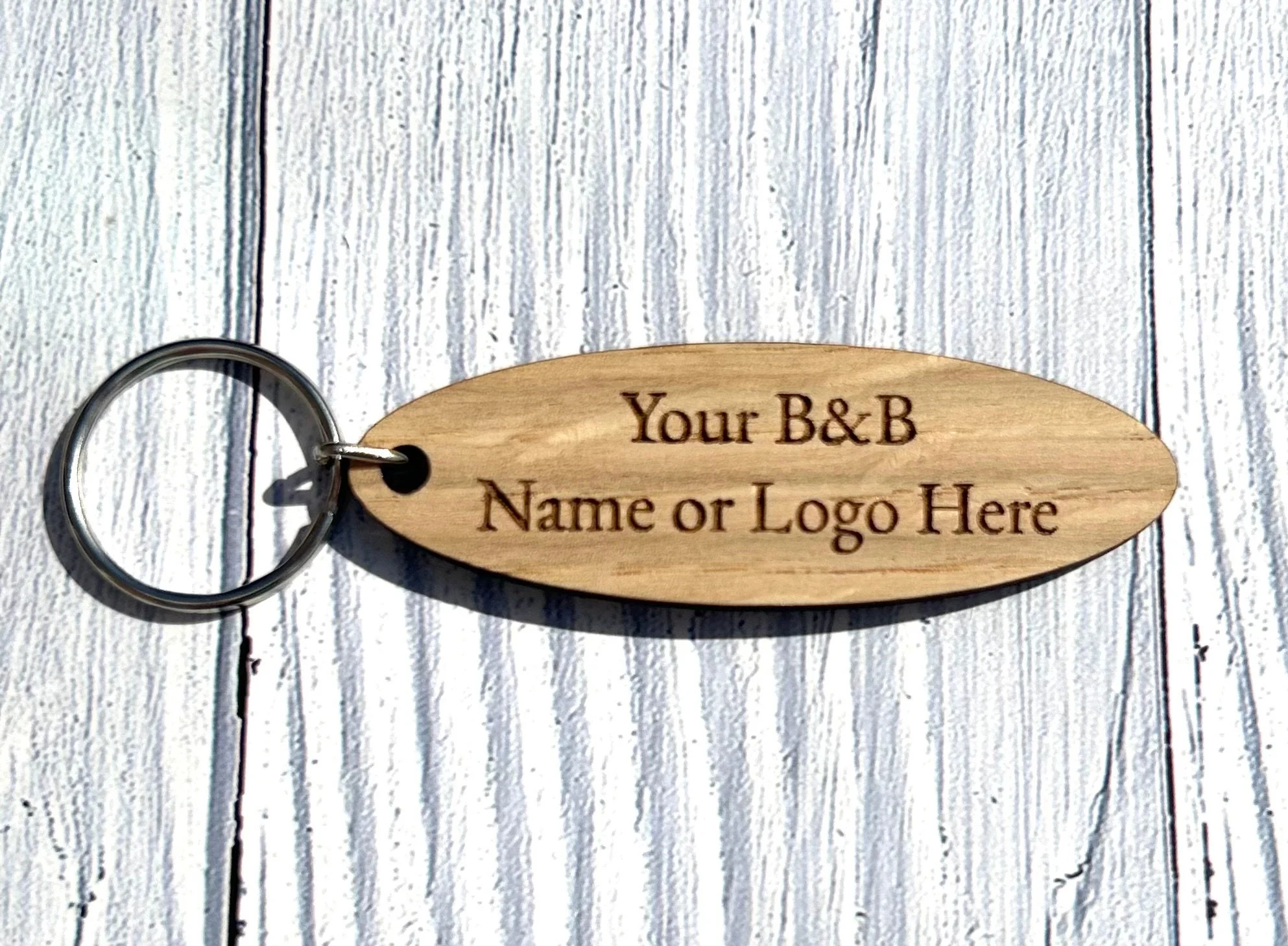 Personalised Oval Keyrings | Custom Keyfobs | Wooden Keyring | Oak Wood | Bulk | Wooden Key Chain | Oak Keyring | Bulk Keyrings - Image 3