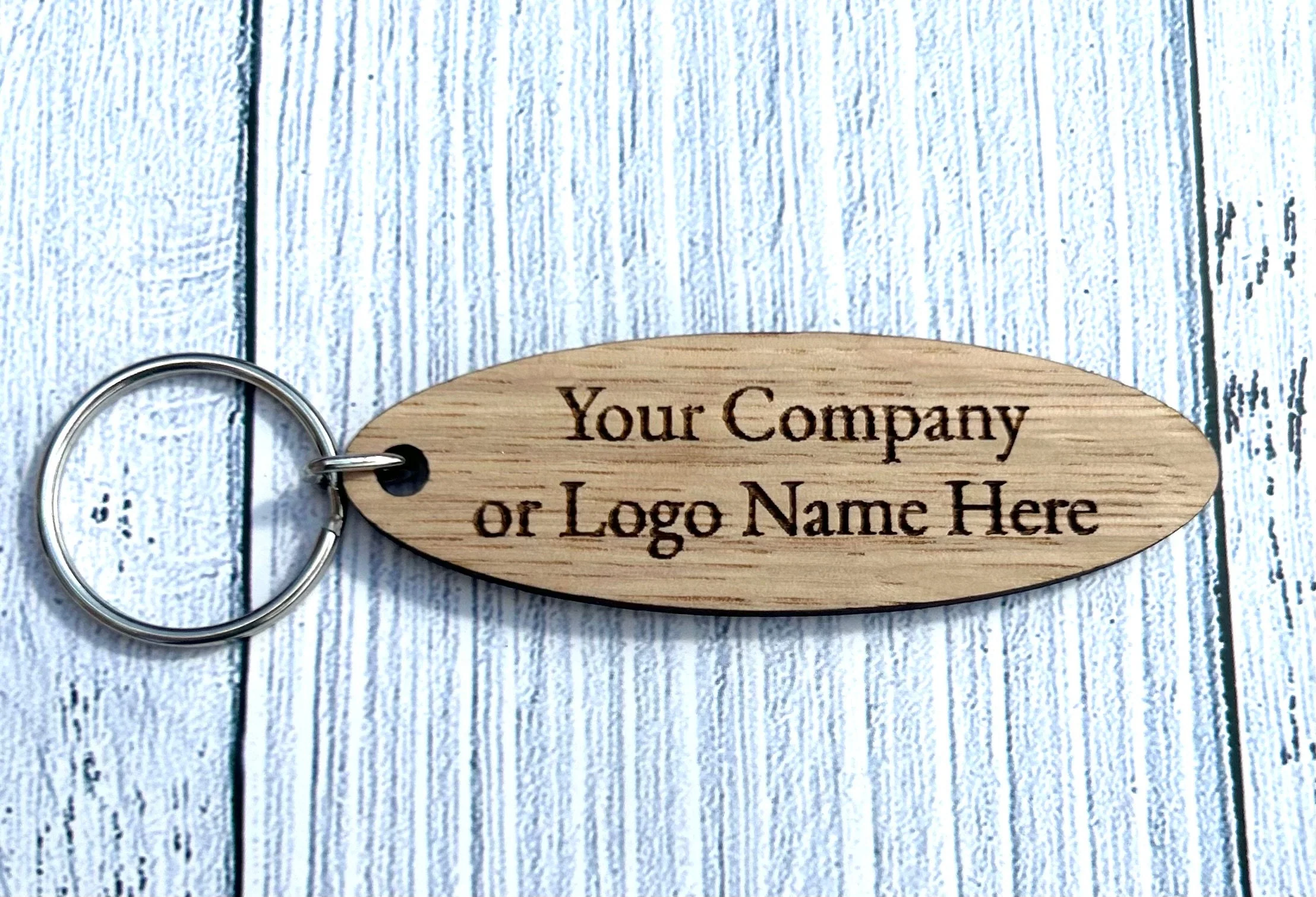 Personalised Oval Keyrings | Custom Keyfobs | Wooden Keyring | Oak Wood | Bulk | Wooden Key Chain | Oak Keyring | Bulk Keyrings - Image 5