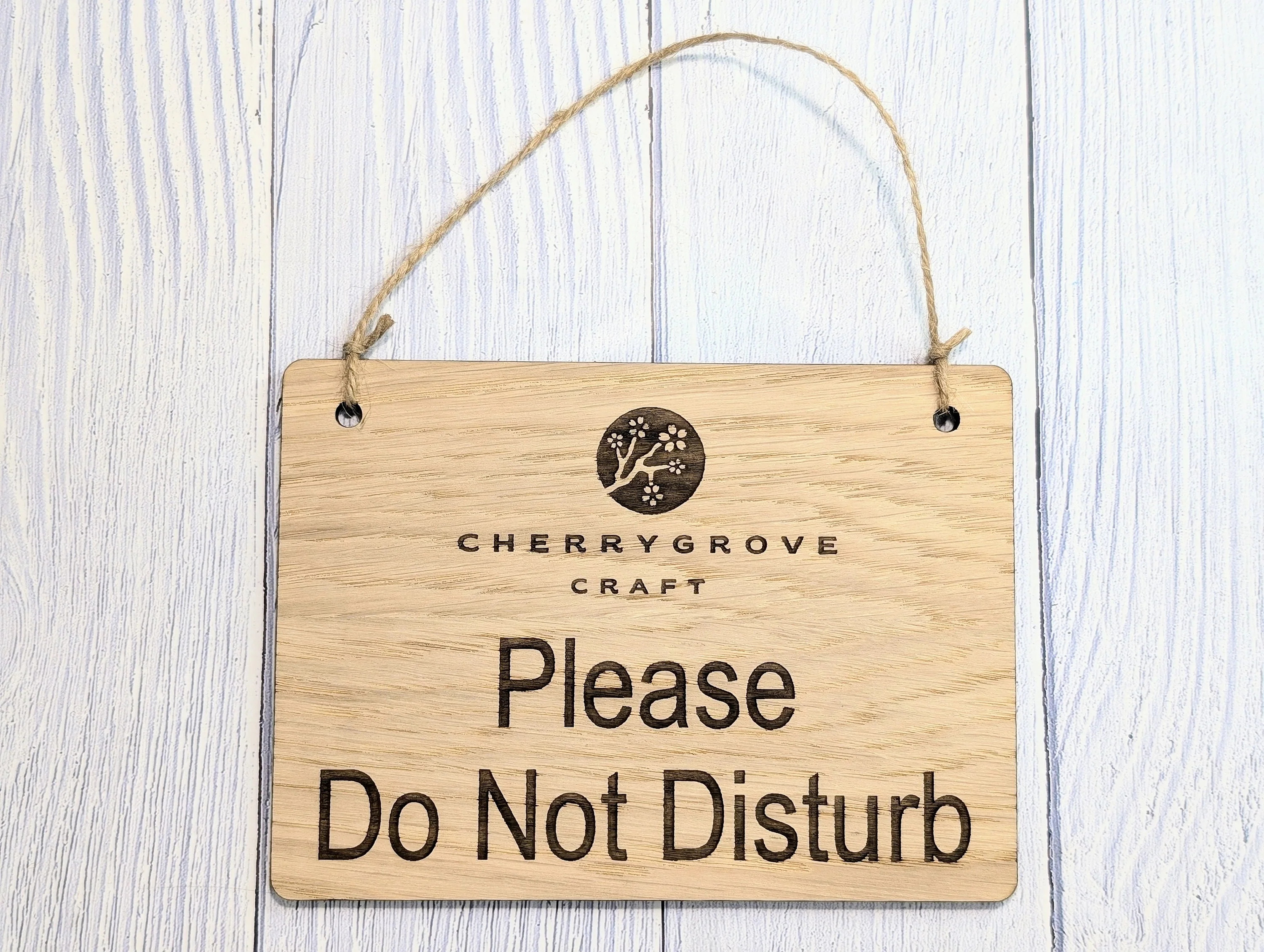 Personalised "Please Do Not Disturb" Hanging Sign - 4 Sizes, Add Your Text or Logo, Personalised Wooden Hanging Sign, Door Sign - Image 4