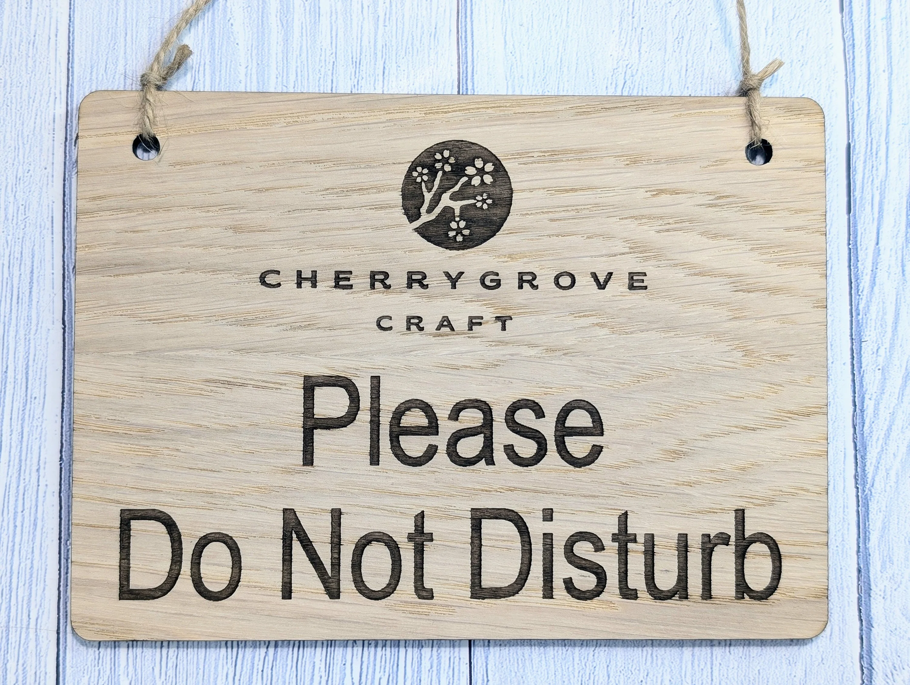 Personalised "Please Do Not Disturb" Hanging Sign - 4 Sizes, Add Your Text or Logo, Personalised Wooden Hanging Sign, Door Sign - Image 5
