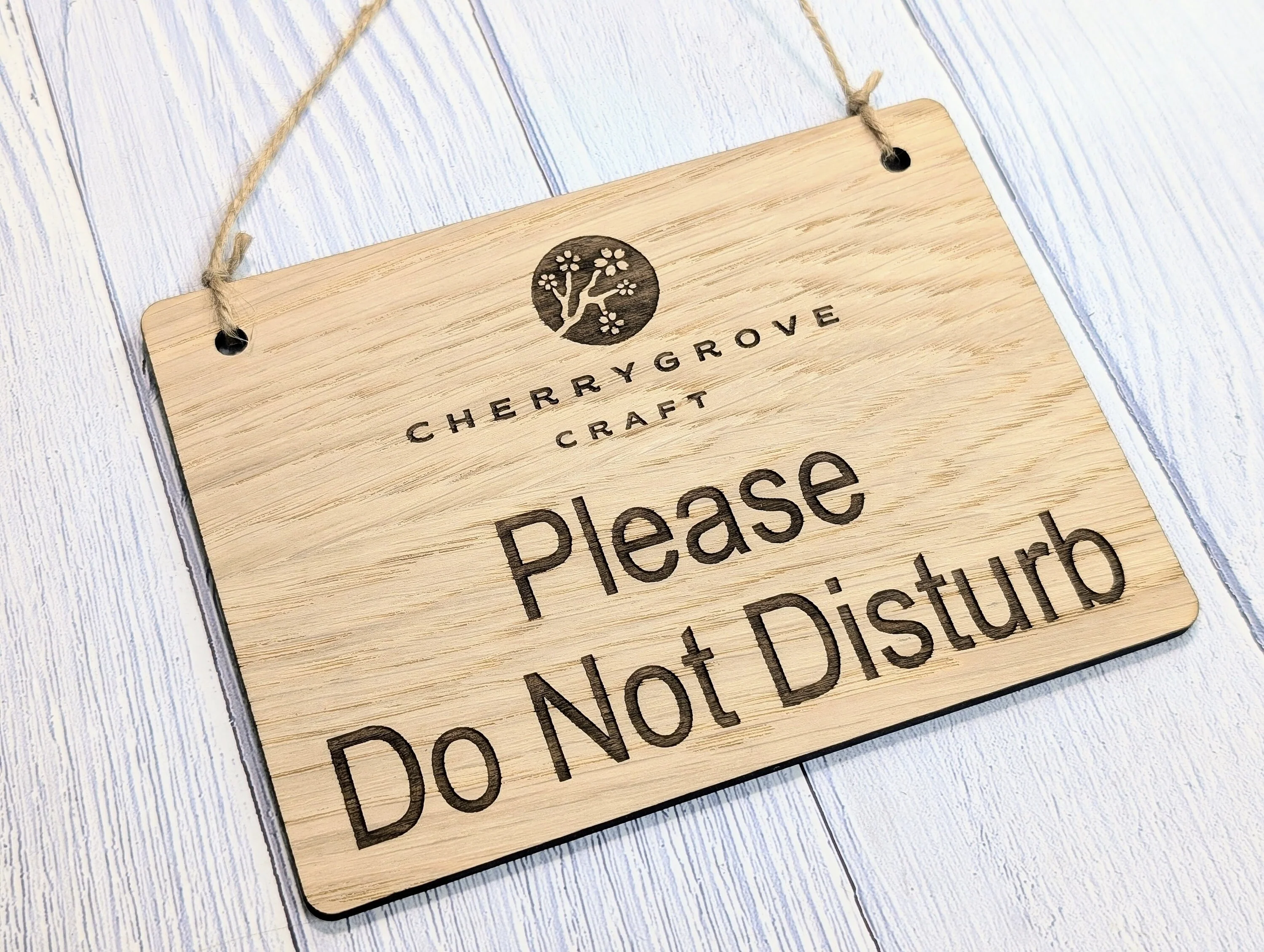 Personalised "Please Do Not Disturb" Hanging Sign - 4 Sizes, Add Your Text or Logo, Personalised Wooden Hanging Sign, Door Sign - Image 6