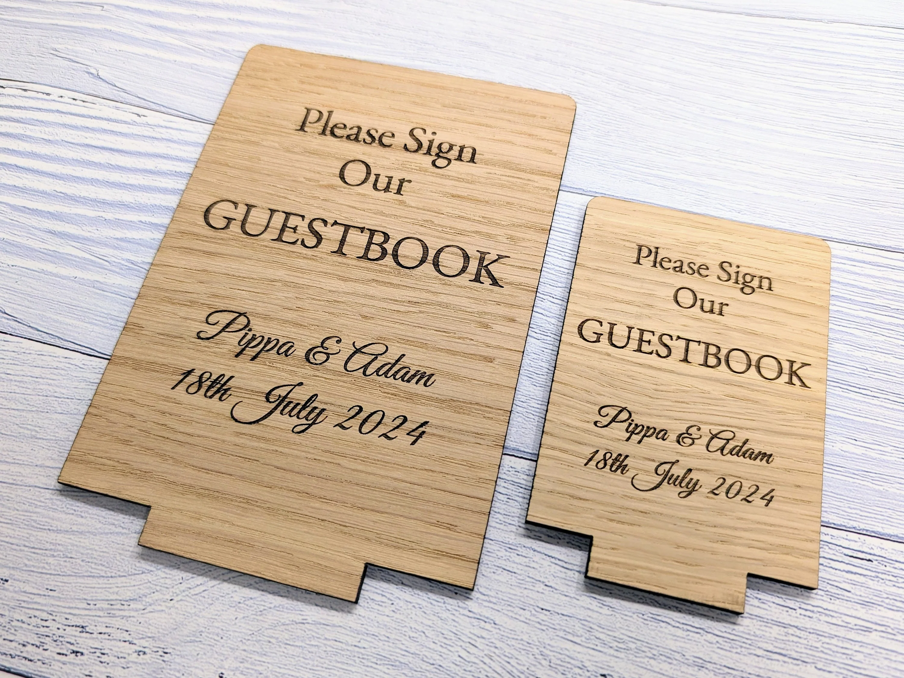 Personalised 'Please Sign Our Guestbook' Wooden Wedding & Party Sign - Image 3