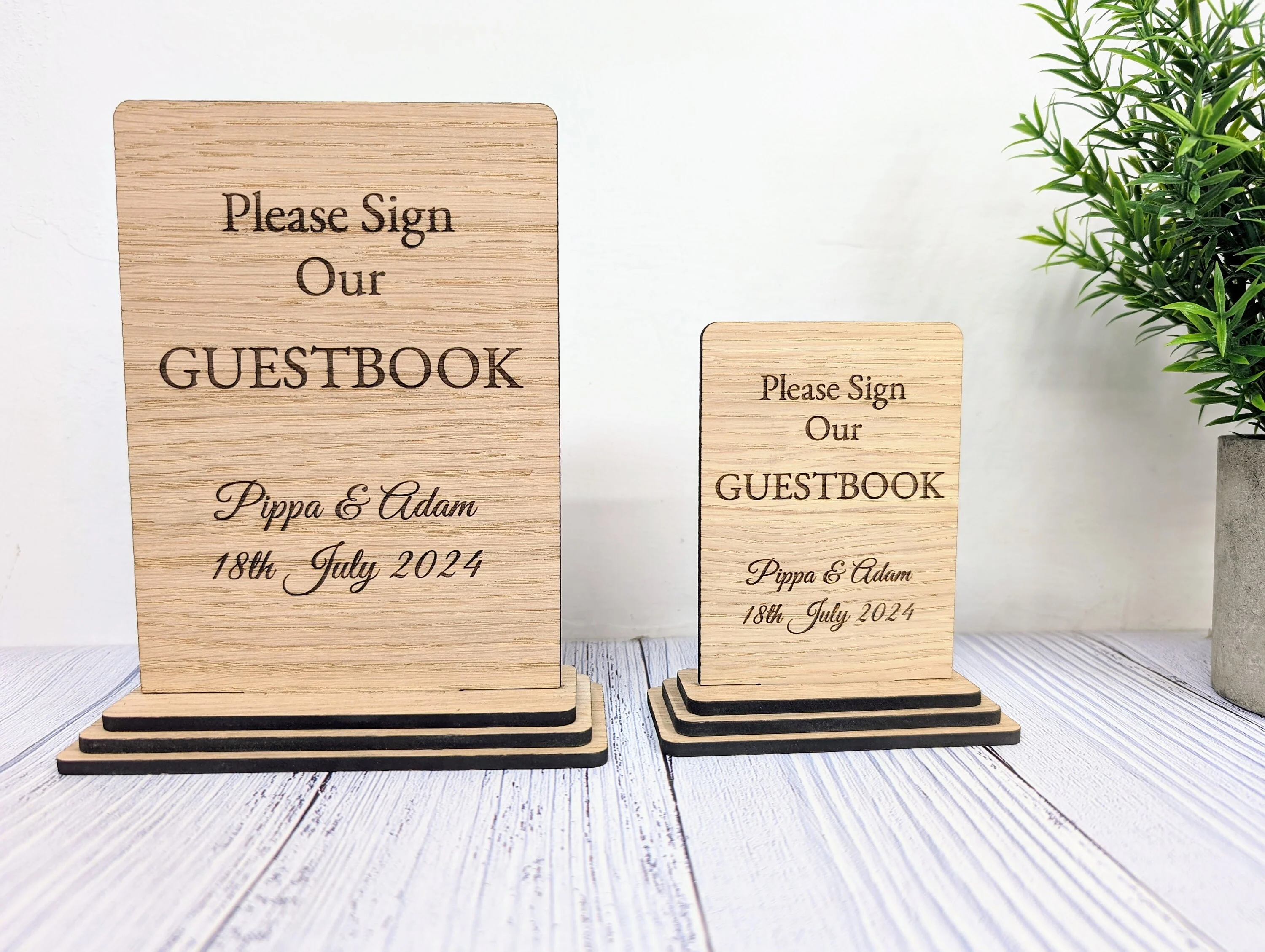 Personalised 'Please Sign Our Guestbook' Wooden Wedding & Party Sign - Image 5