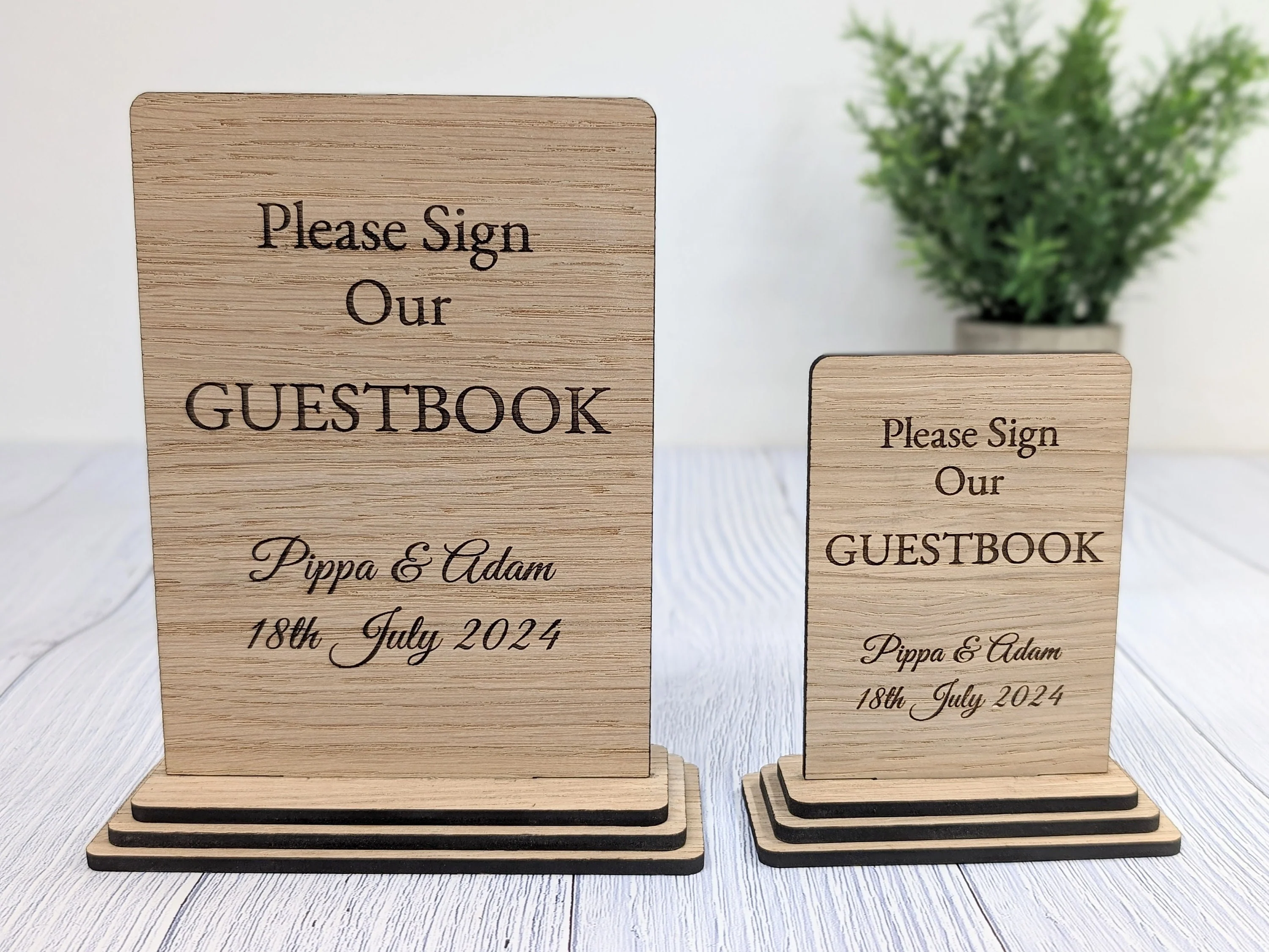 Personalised 'Please Sign Our Guestbook' Wooden Wedding & Party Sign - Image 7