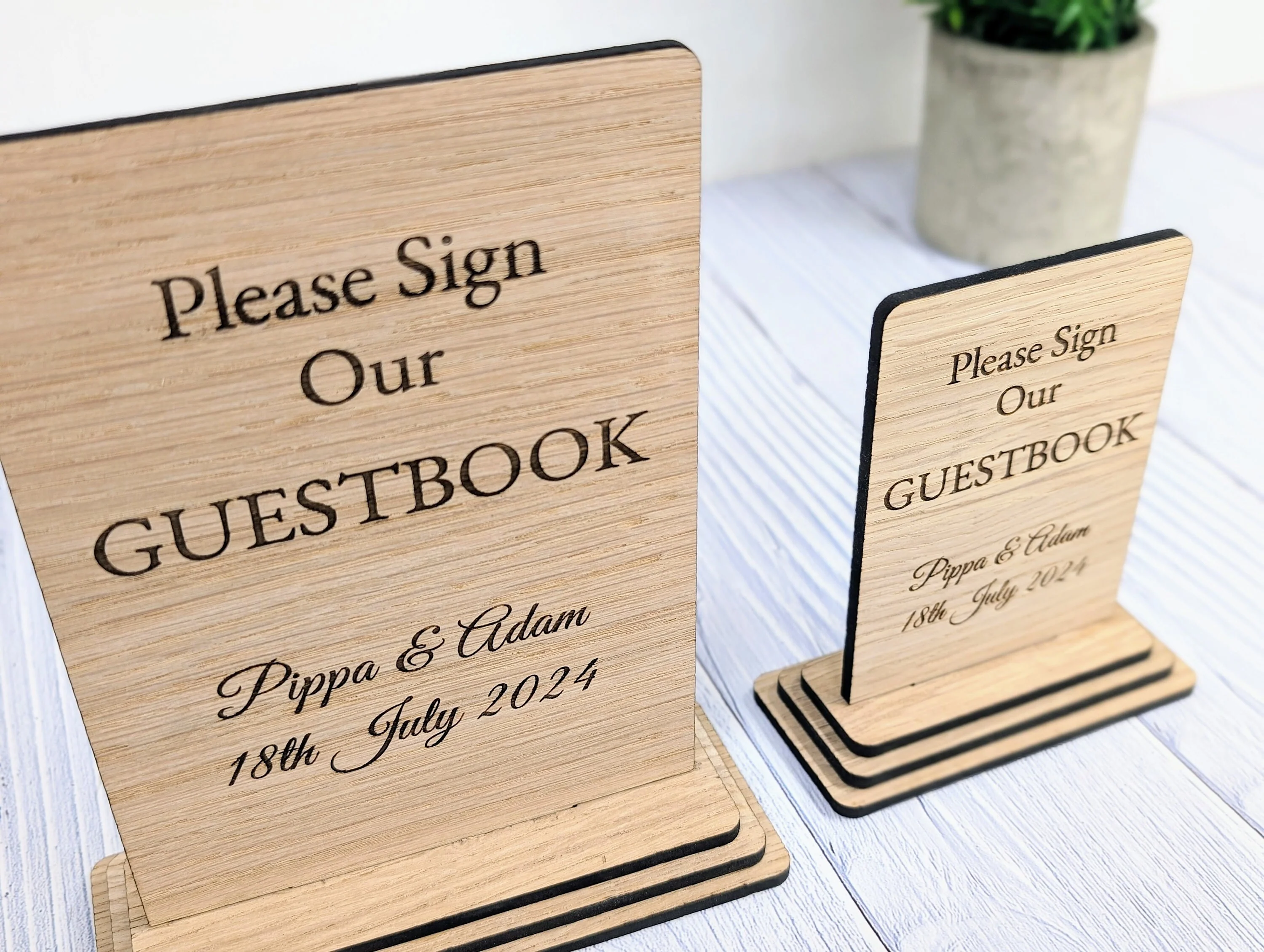 Personalised 'Please Sign Our Guestbook' Wooden Wedding & Party Sign - Image 9